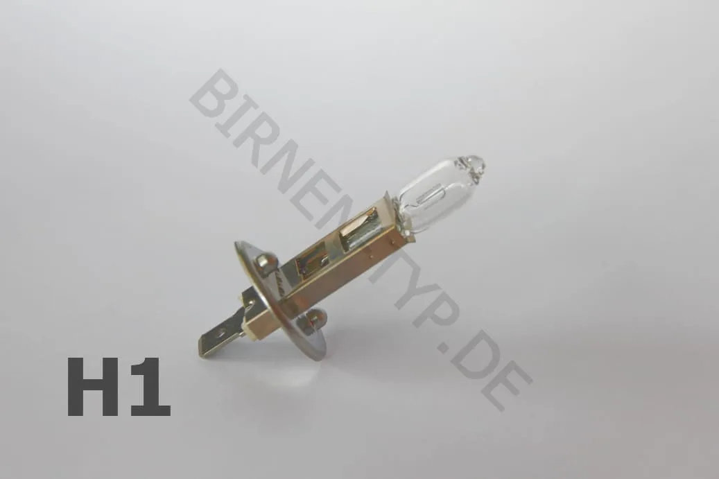 H1 Halogen Birne in der Seitenansicht