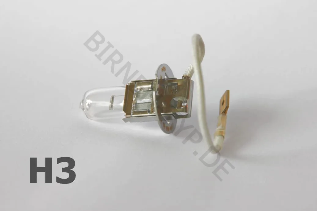Typische H3-Birne mit Sockel PK22s