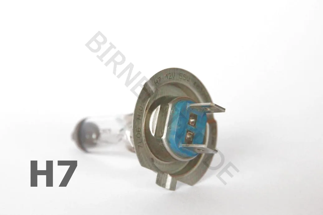 Typischer H7-Stecker am Leuchtmittel