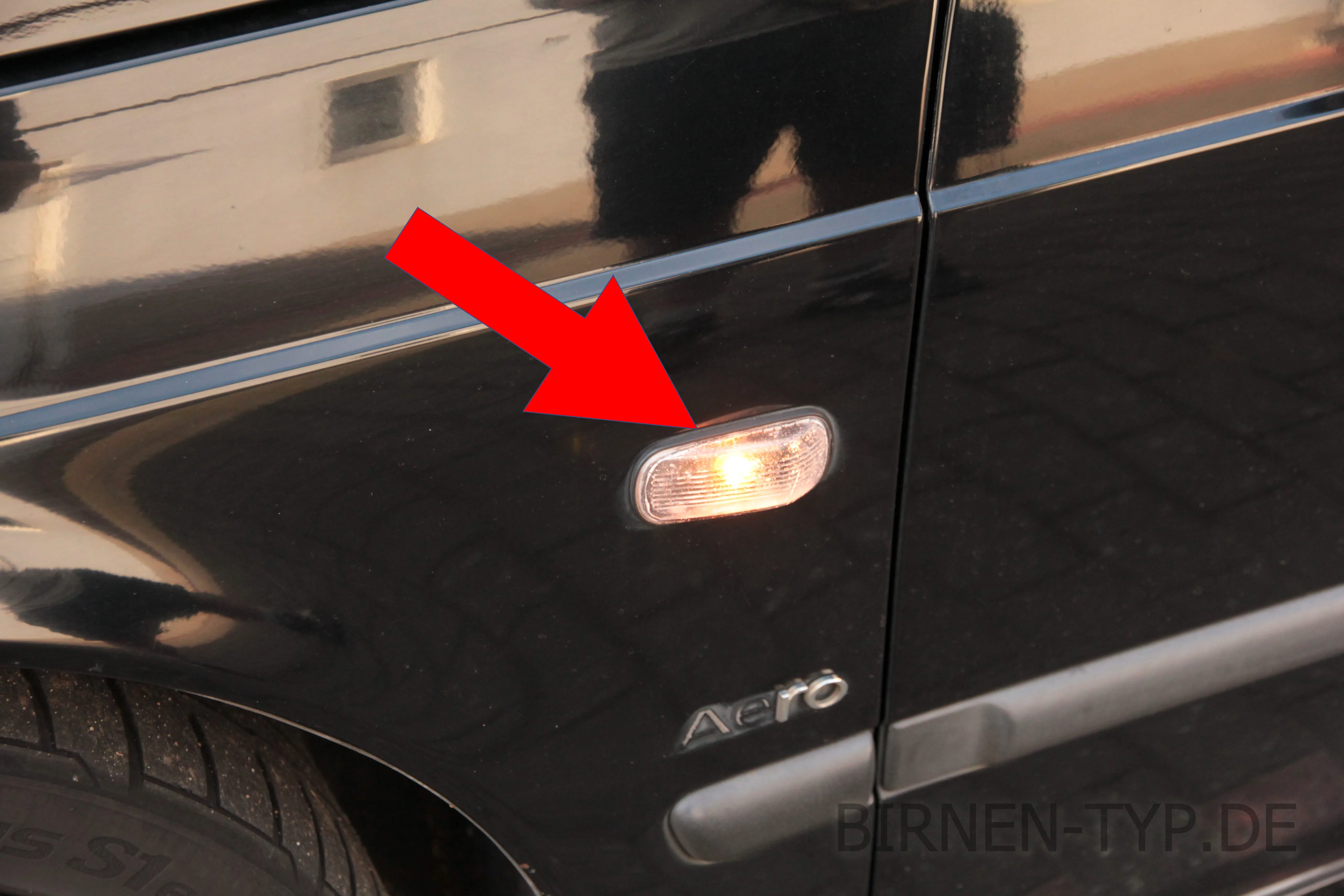 Seitenblinker des Saab 9-5