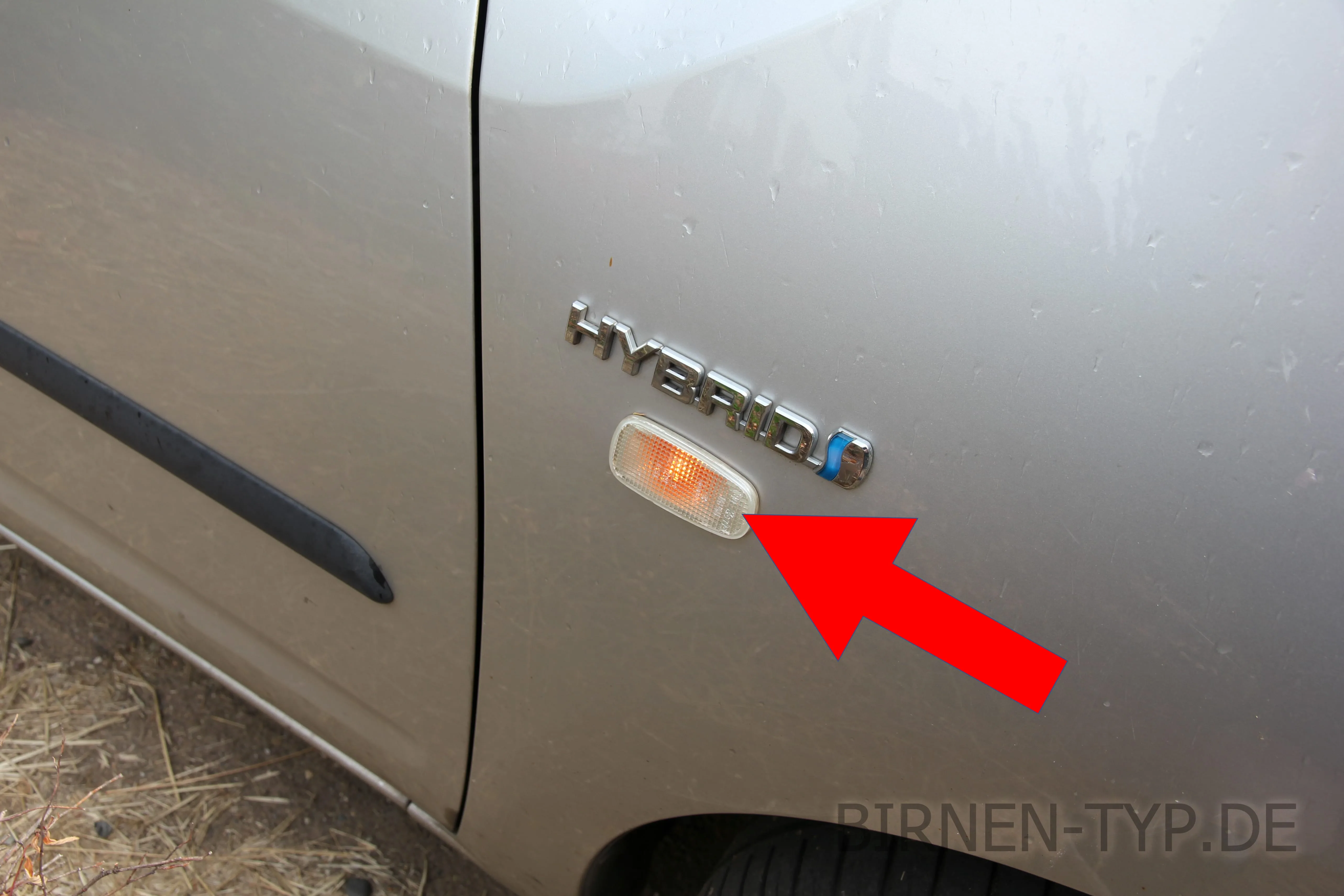 Seitenblinker des Toyota Prius
