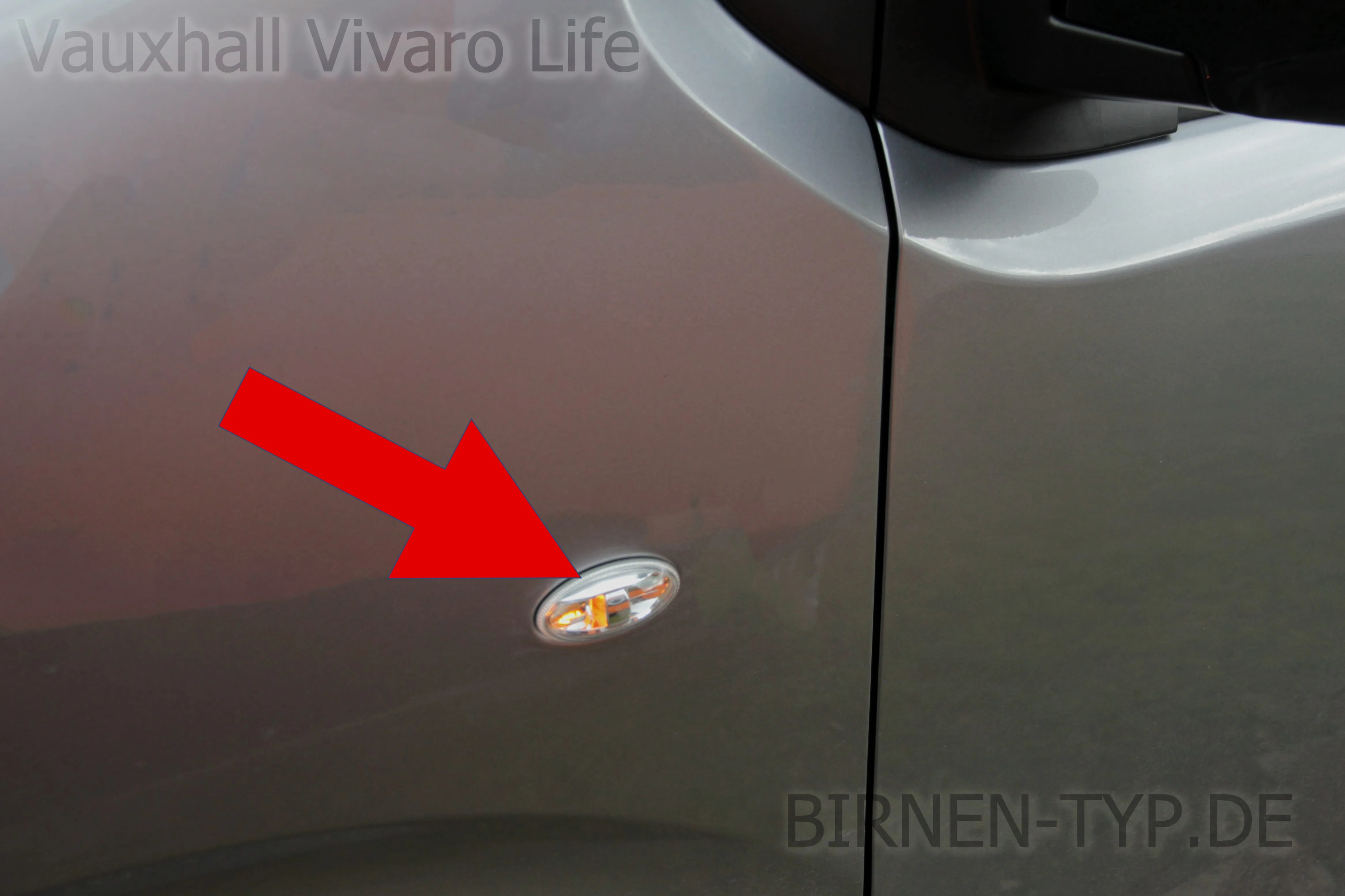 Seitenblinker des Vauxhall Vivaro Life
