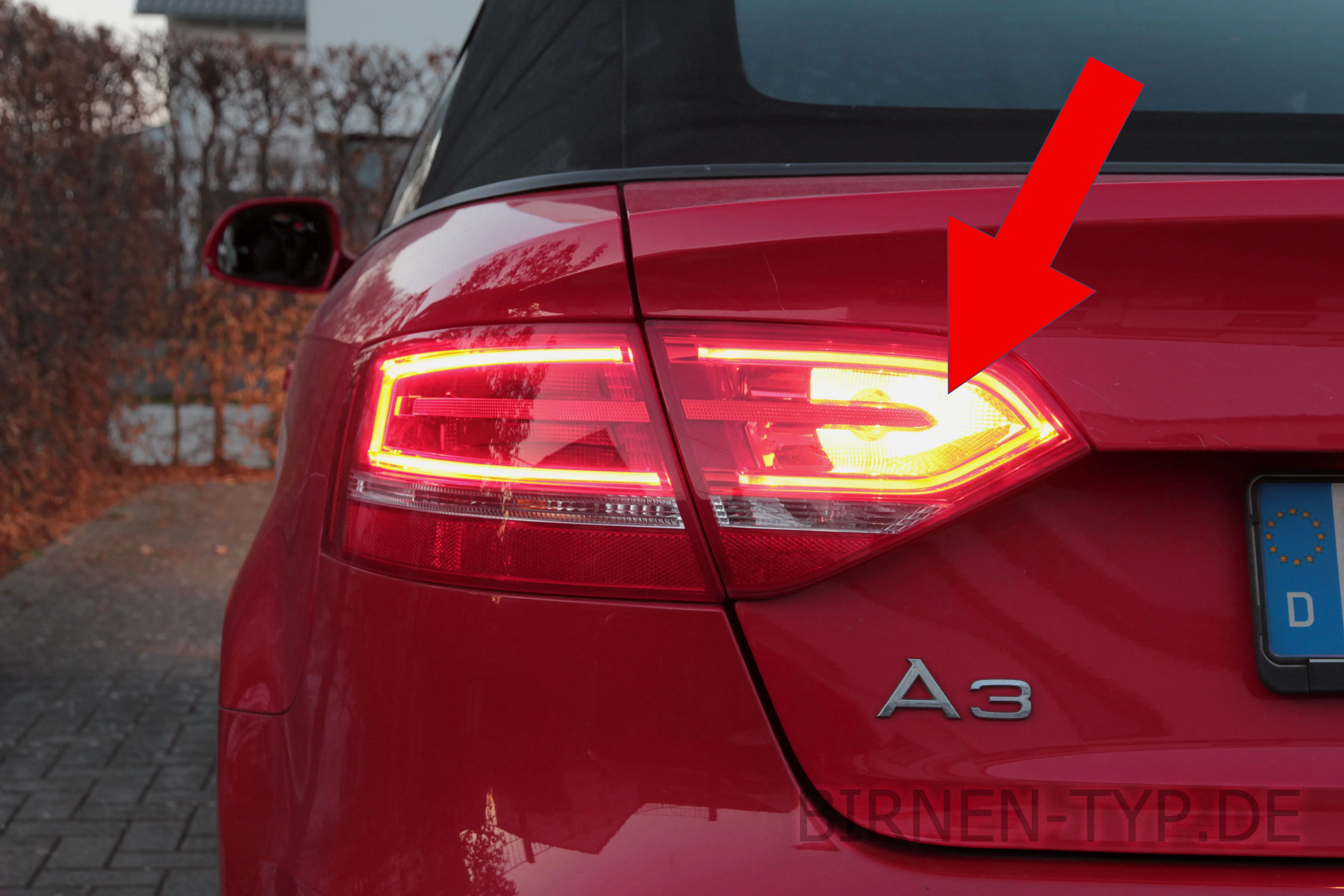 Nebelschlussleuchte des Audi A3 Cabrio 2. Gen