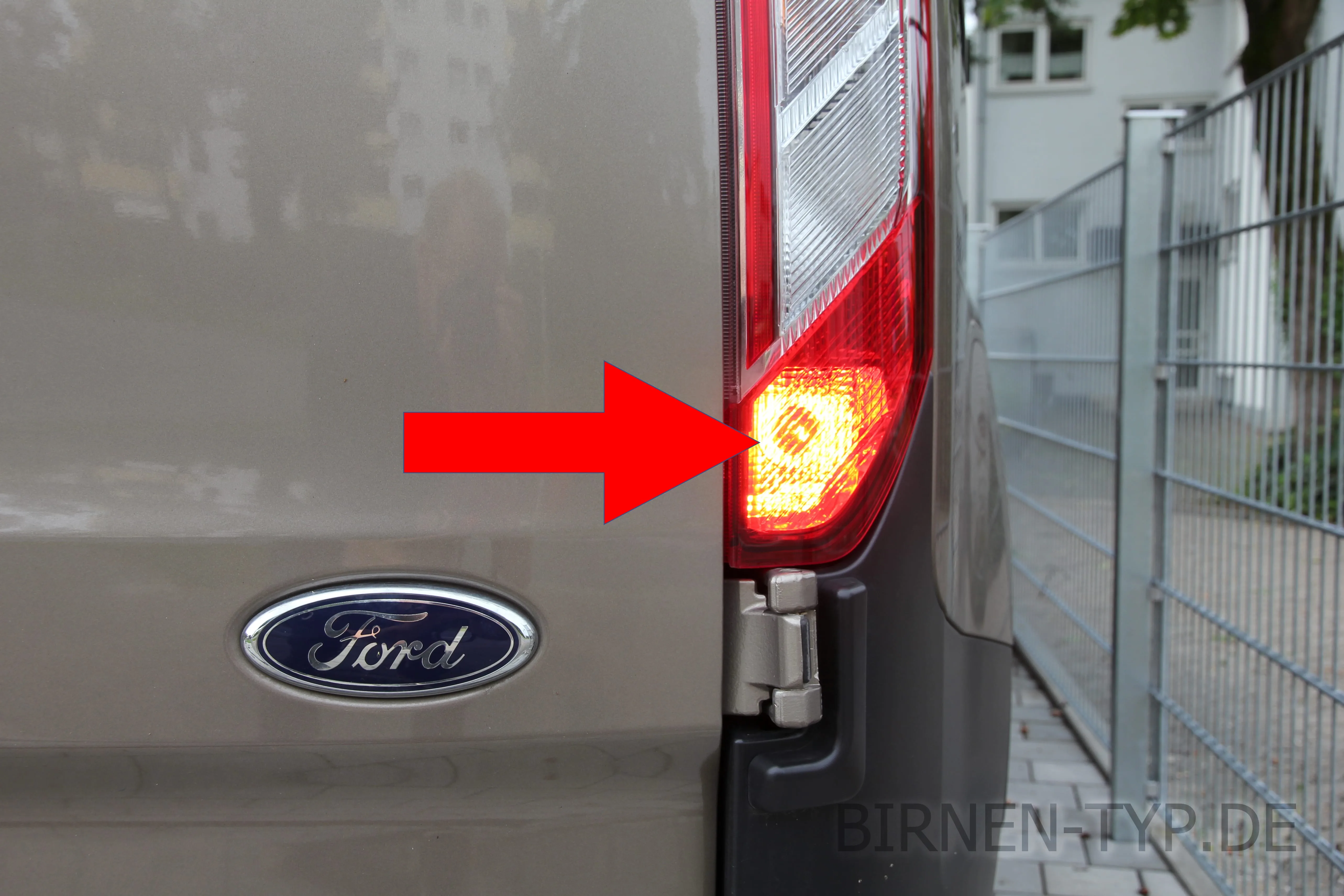 Nebelschlussleuchte des Ford Transit Custom