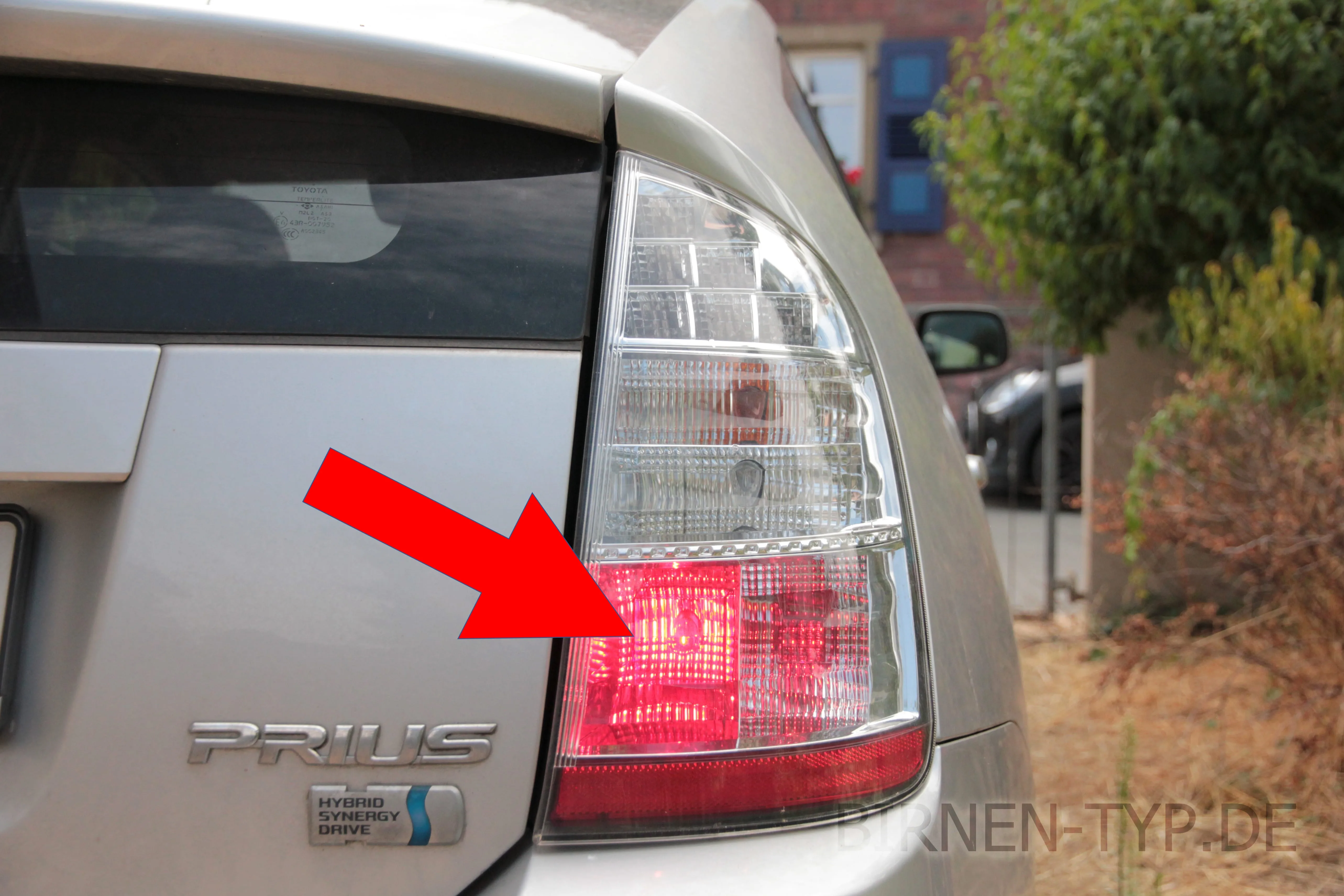 Nebelschlussleuchte des Toyota Prius