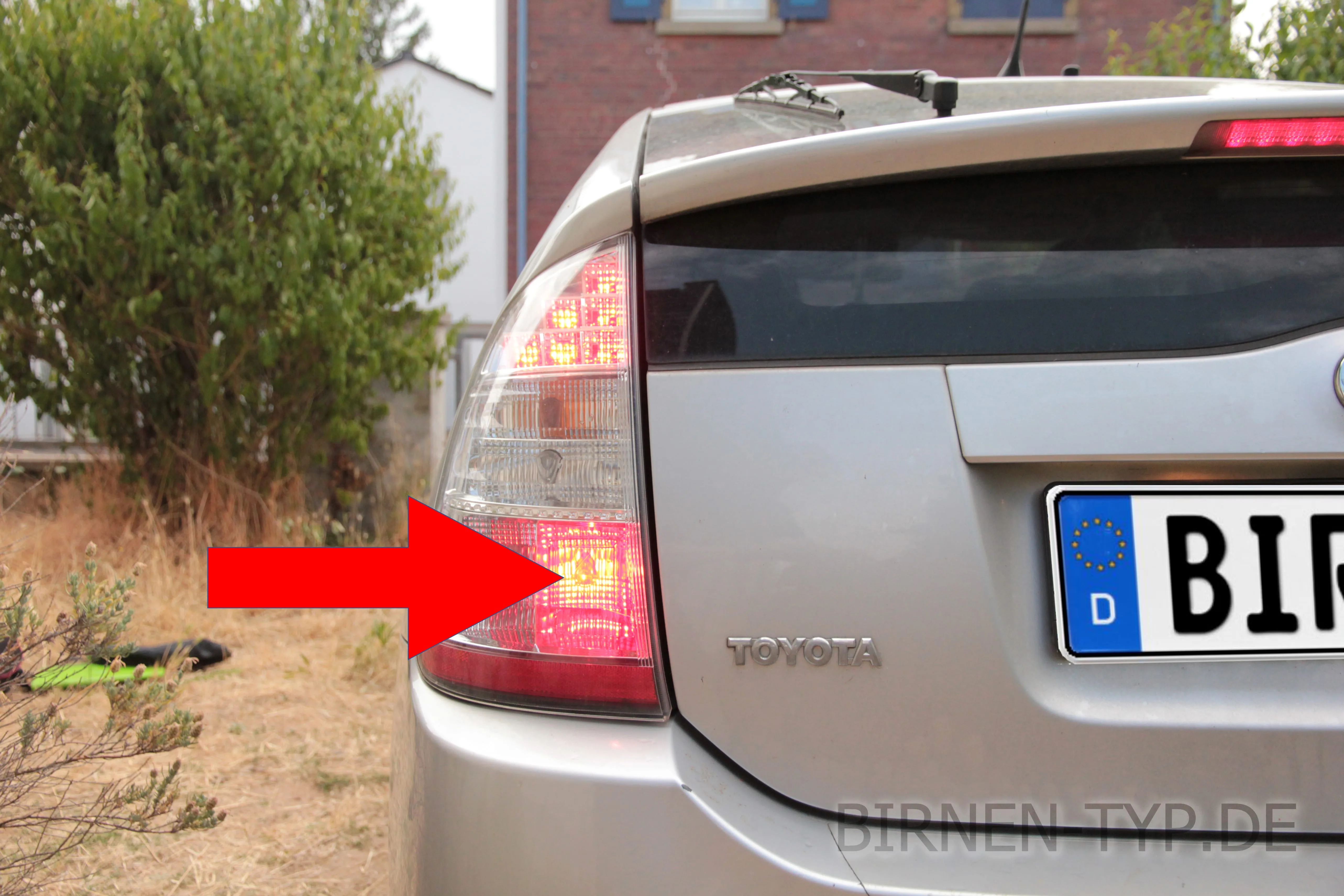 Nebelschlussleuchte des Toyota Prius