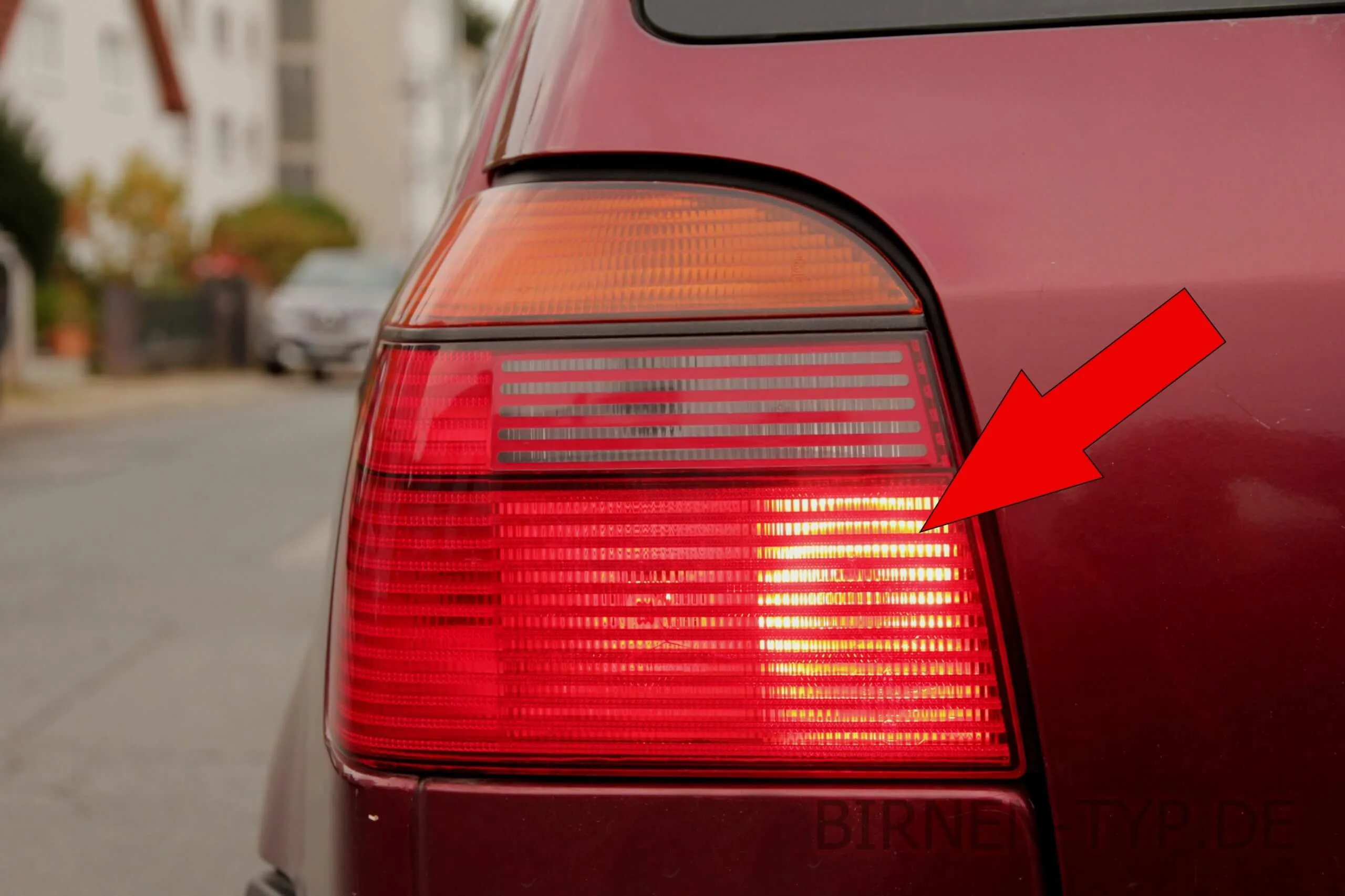 Nebelschlussleuchte des VW Golf 3