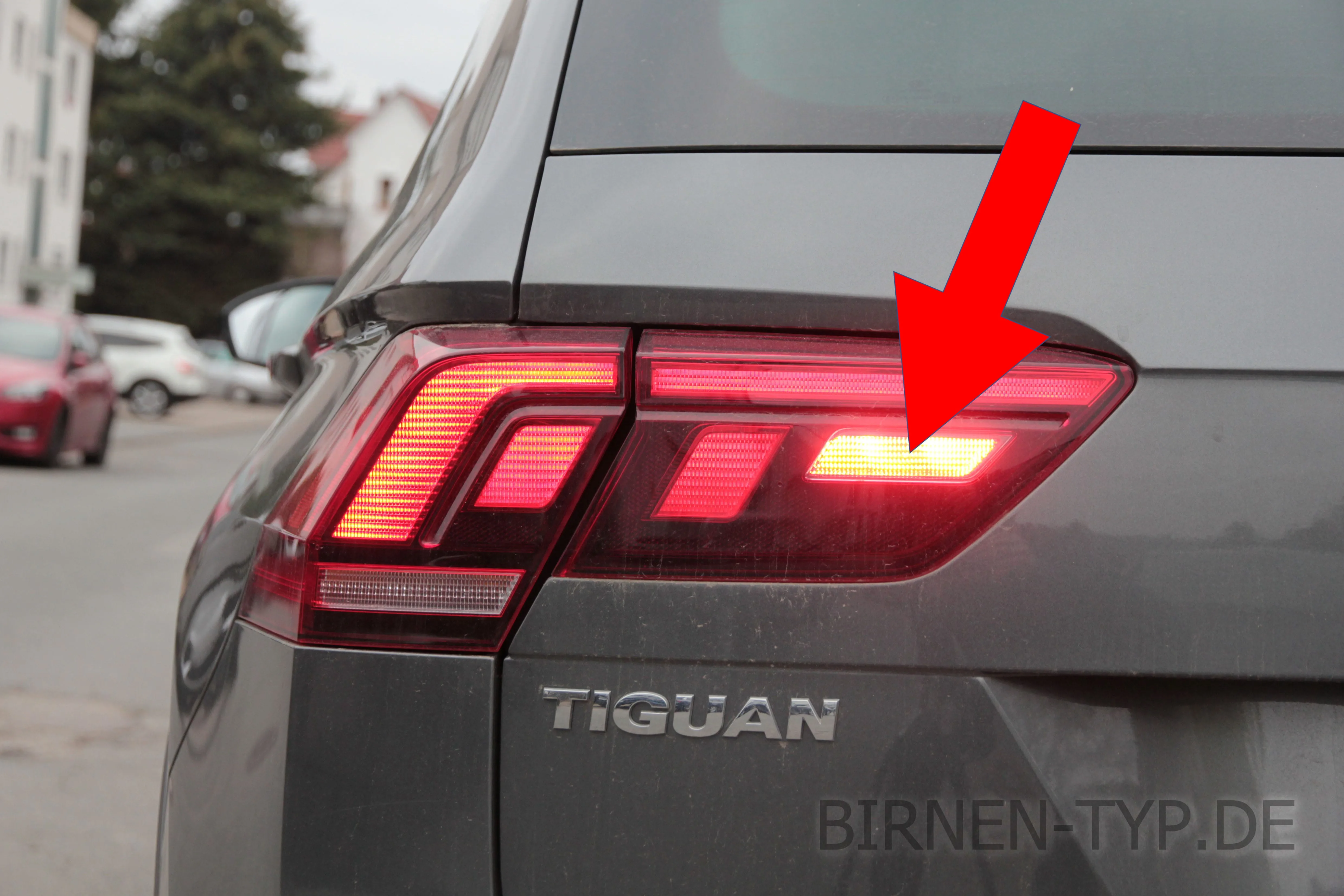 Nebelschlussleuchte des VW Tiguan