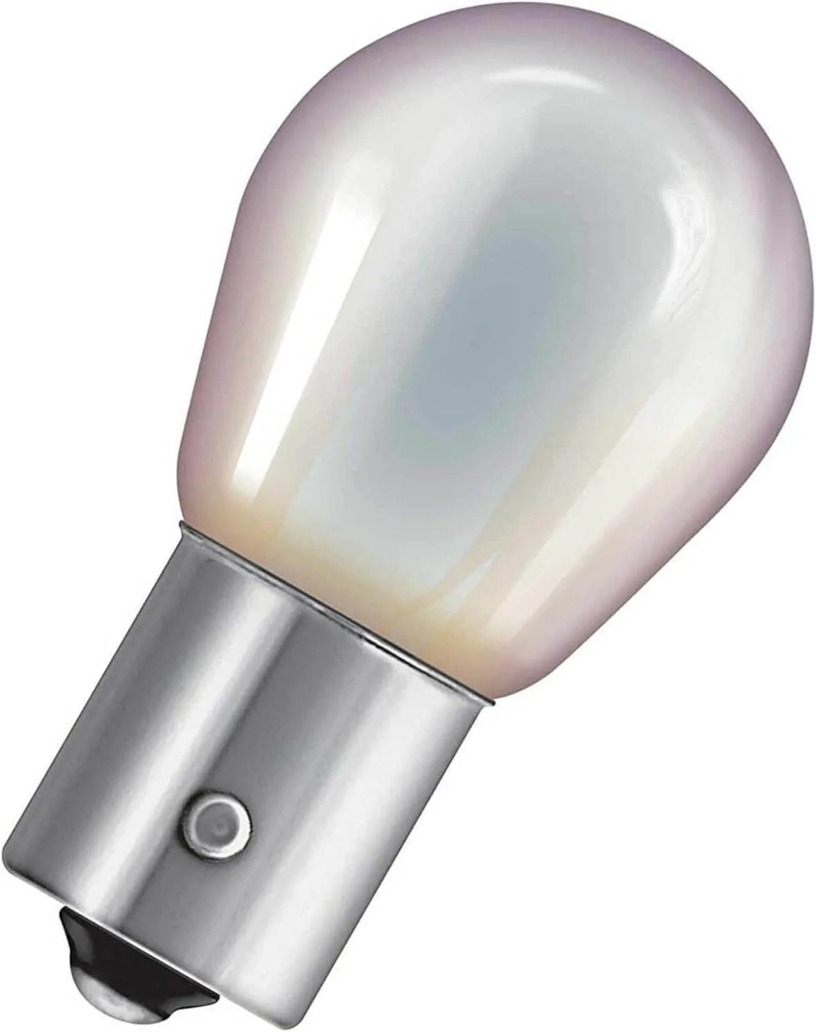 Osram Diadem Chrome P21W-Signallampe die durch ihre Beschichtung im ausgeschalteten Zustand kaum zu sehen ist