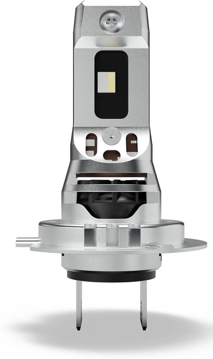 Osram Night Breaker LED SPEED H7 450 in der Seitenansicht mit LED-Chip, Metall-Kühlkörper und PX26d-Sockel