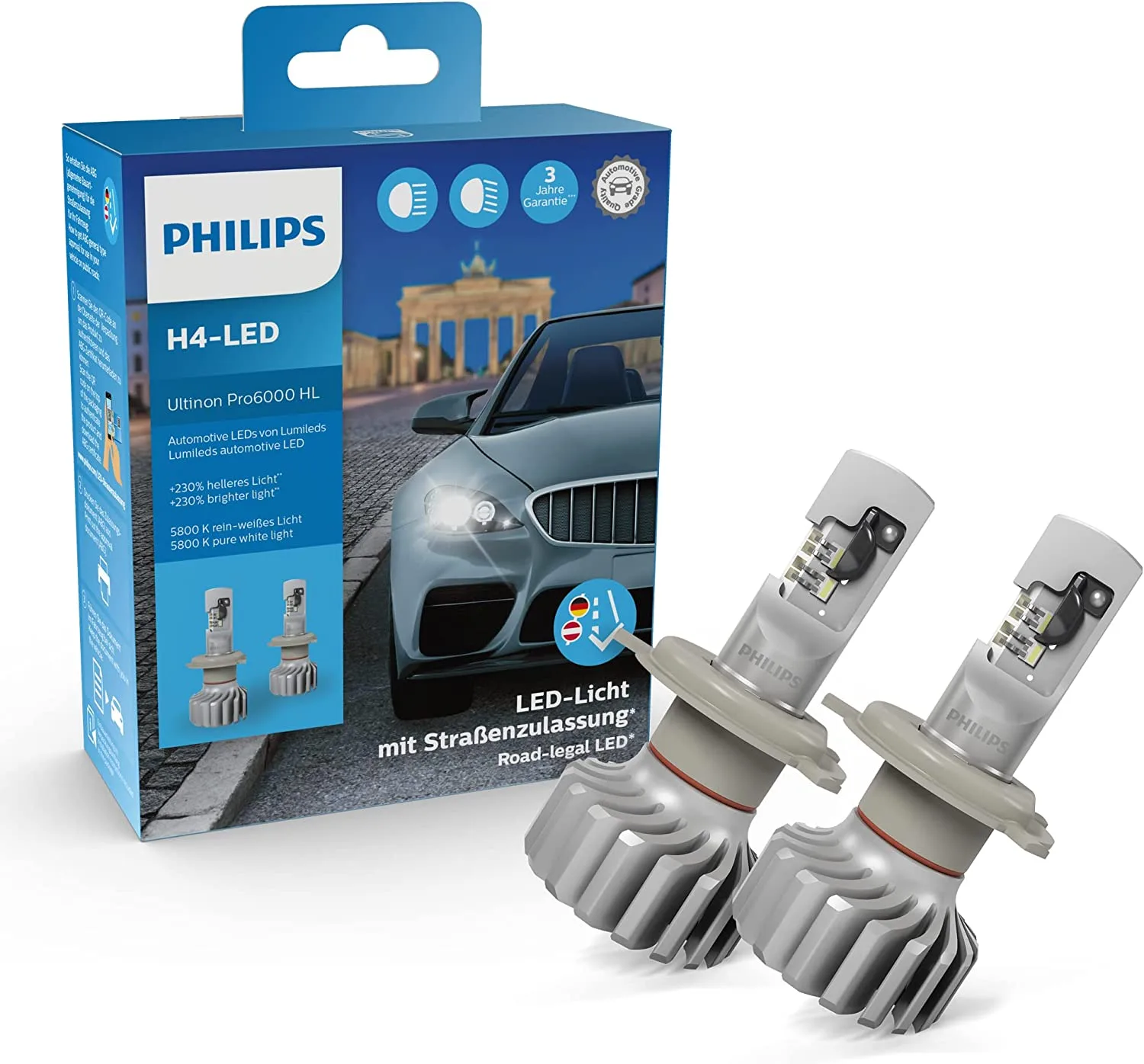 Philips Ultinon 6000 H4 LEDs für Dein Auto, Motorrad oder Wohnmobil