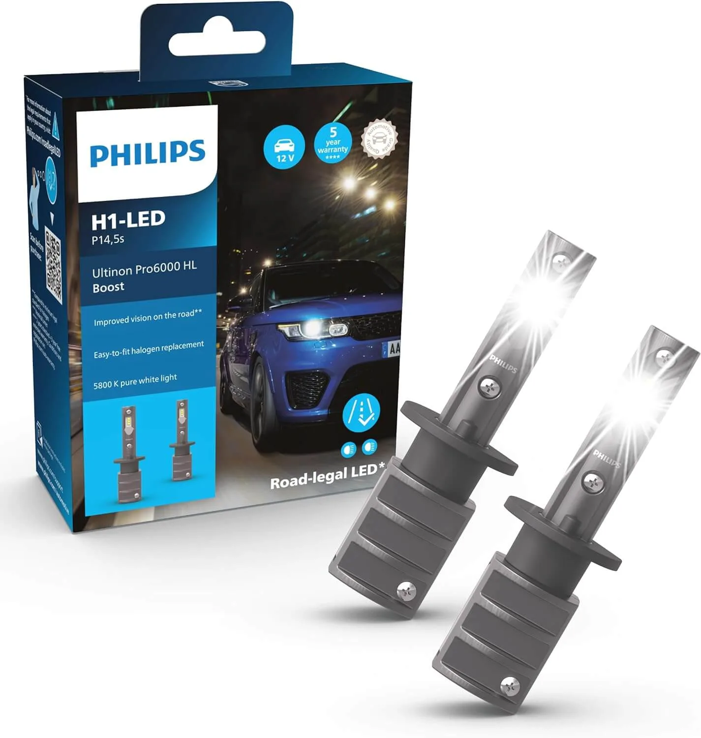 Philips Ultinon Pro 6000 Boost H1-LED-Birnen-Set bei Amazon kaufen