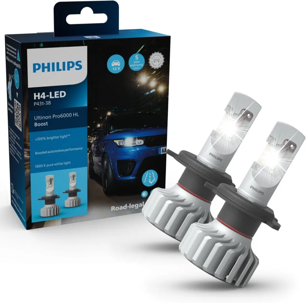 Philips Ultinon Pro6000 Boost H4-LED Scheinwerferlampe mit Straßenzulassung 01