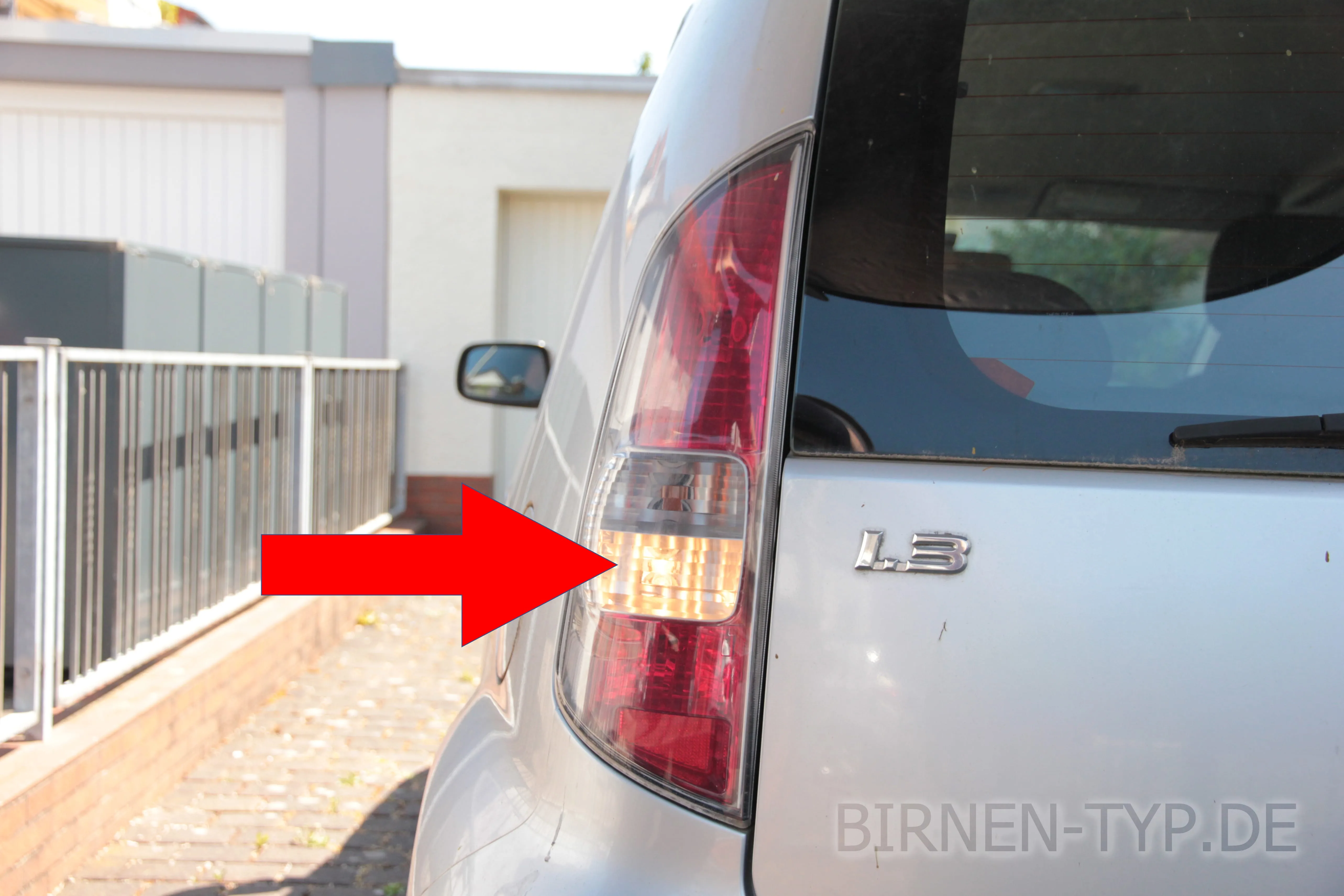 Rückfahrlicht des Daihatsu Sirion