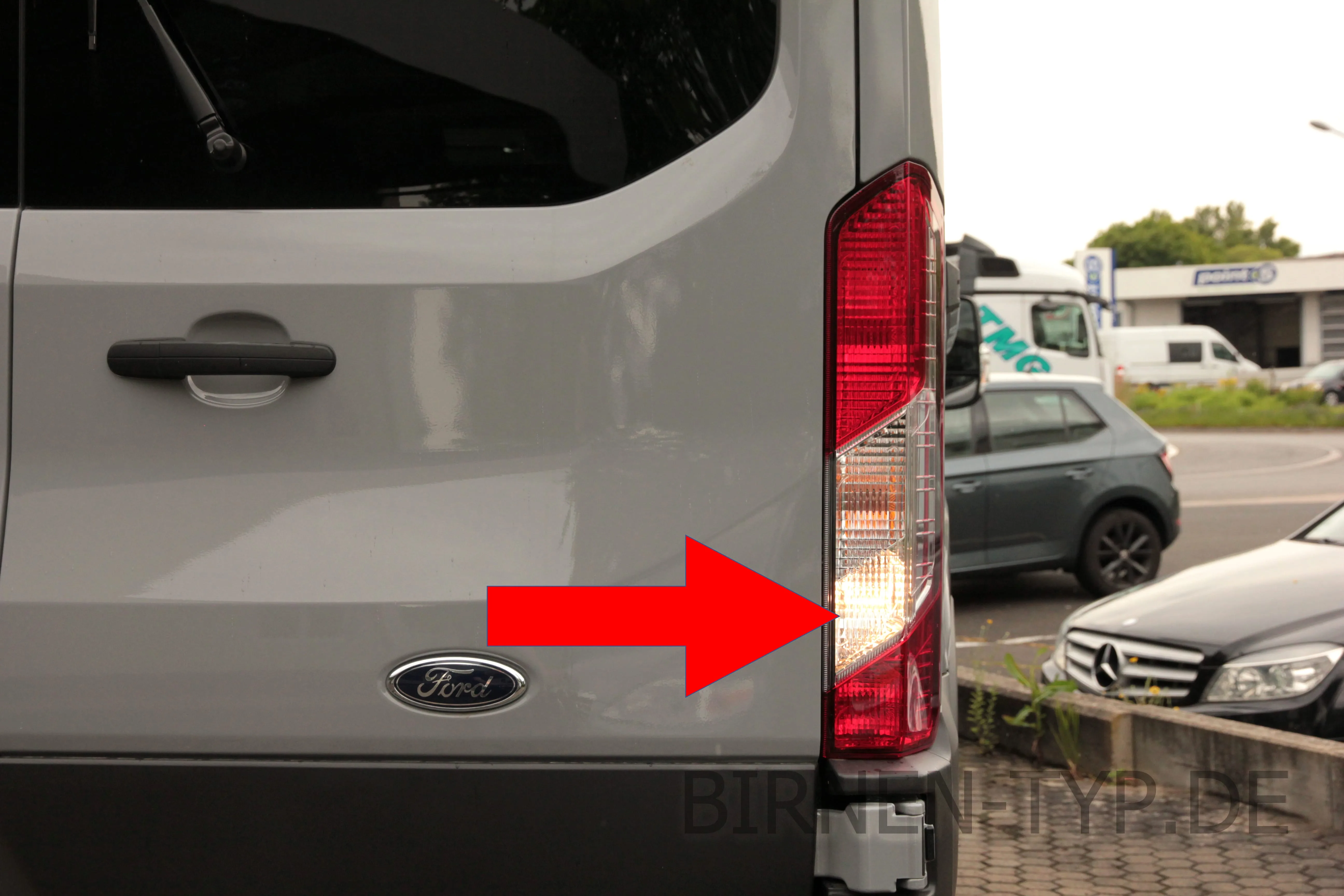 Rückfahrlicht des Ford Transit 7