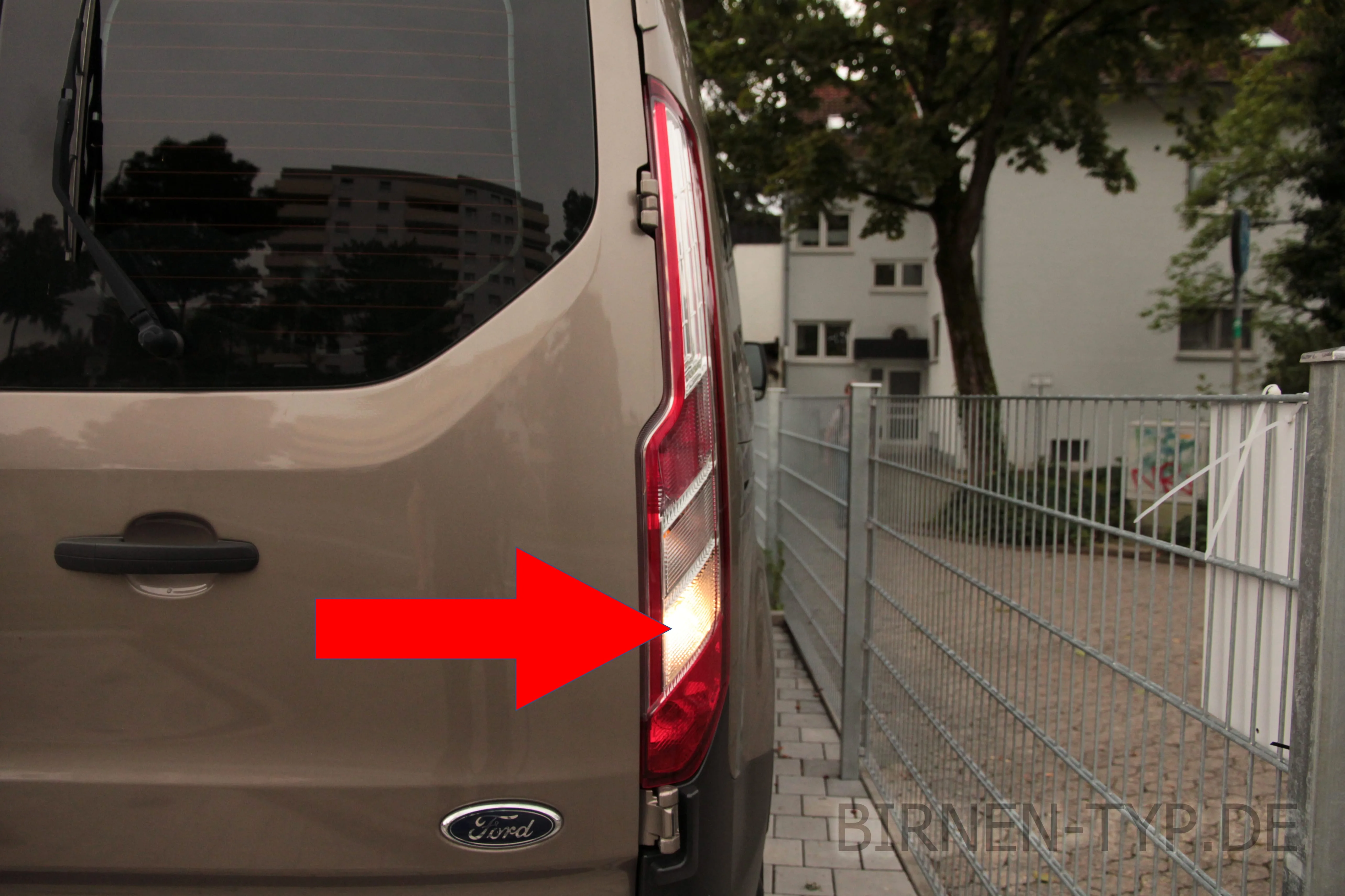 Rückfahrlicht des Ford Transit Custom