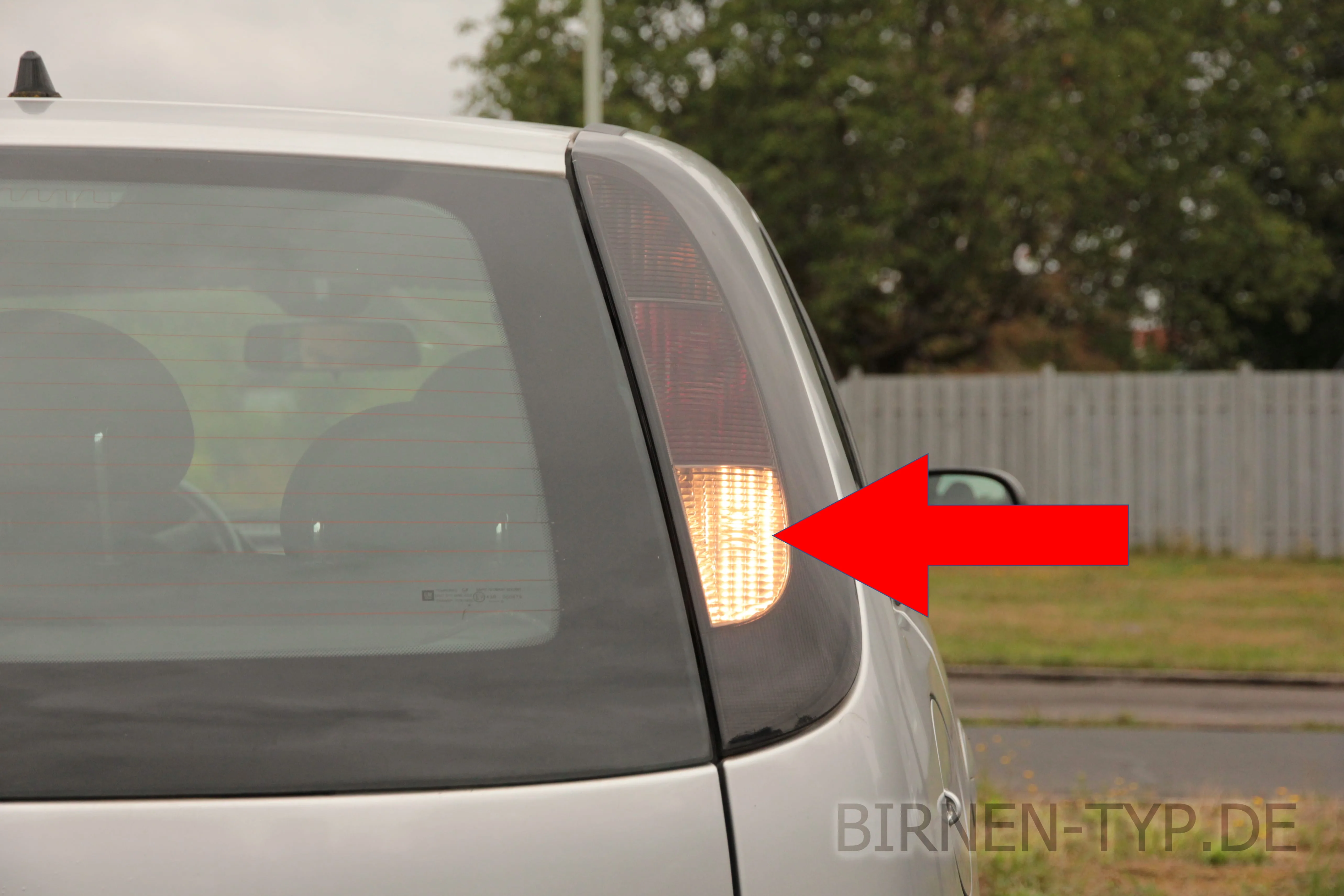 Rückfahrlicht des Opel Corsa C