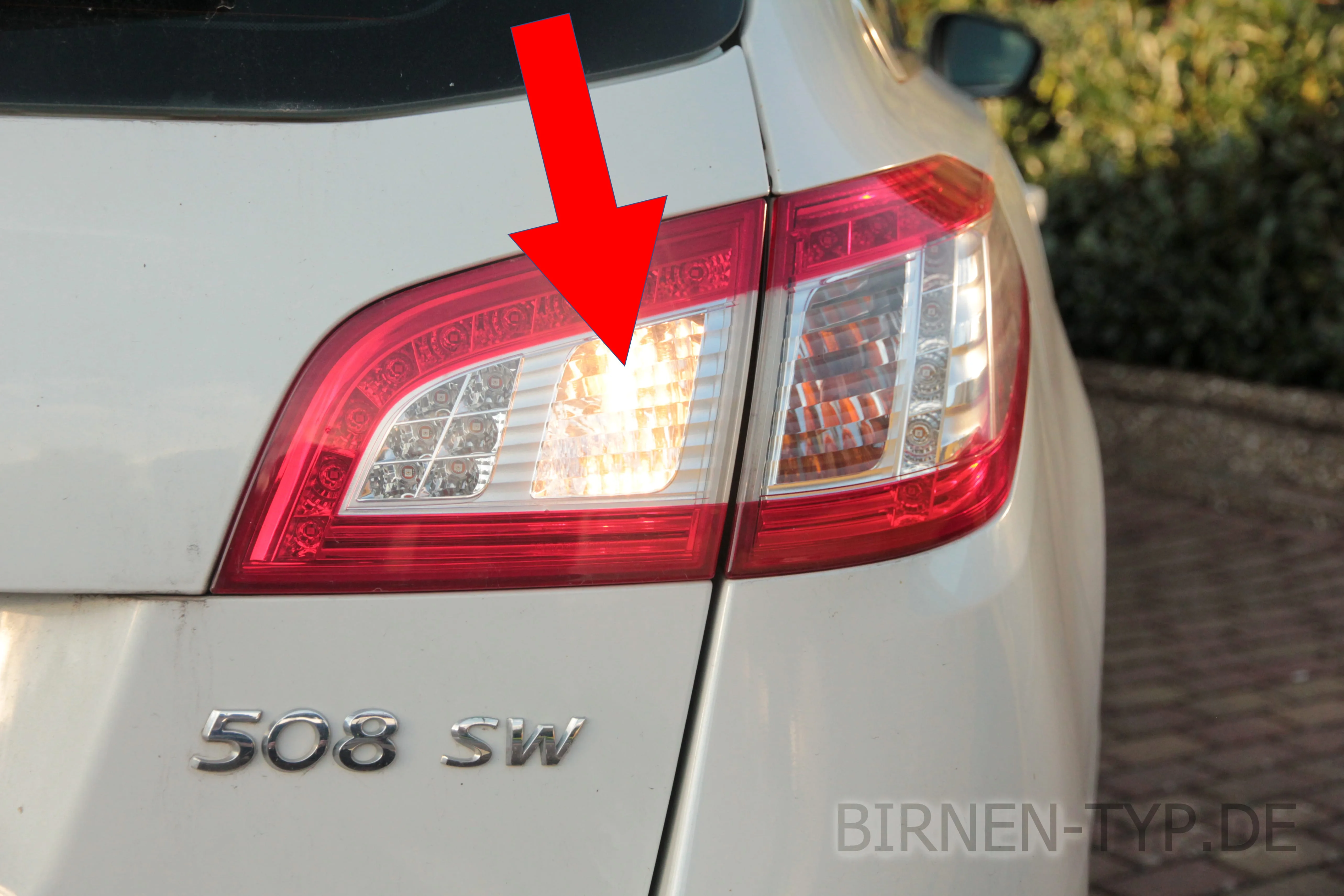 Rückfahrlicht des Peugeot 508