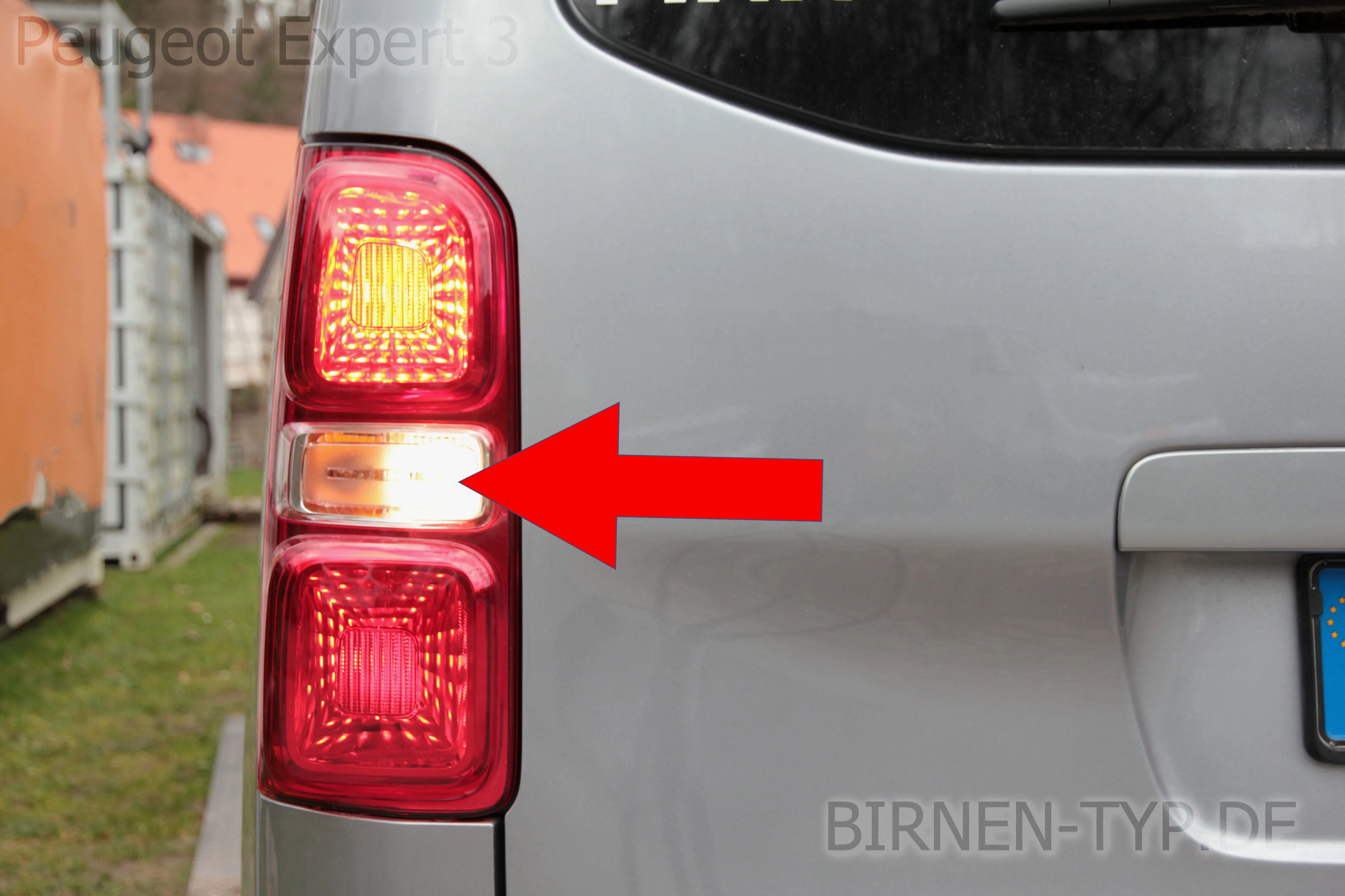 Rückfahrlicht des Peugeot Expert 3