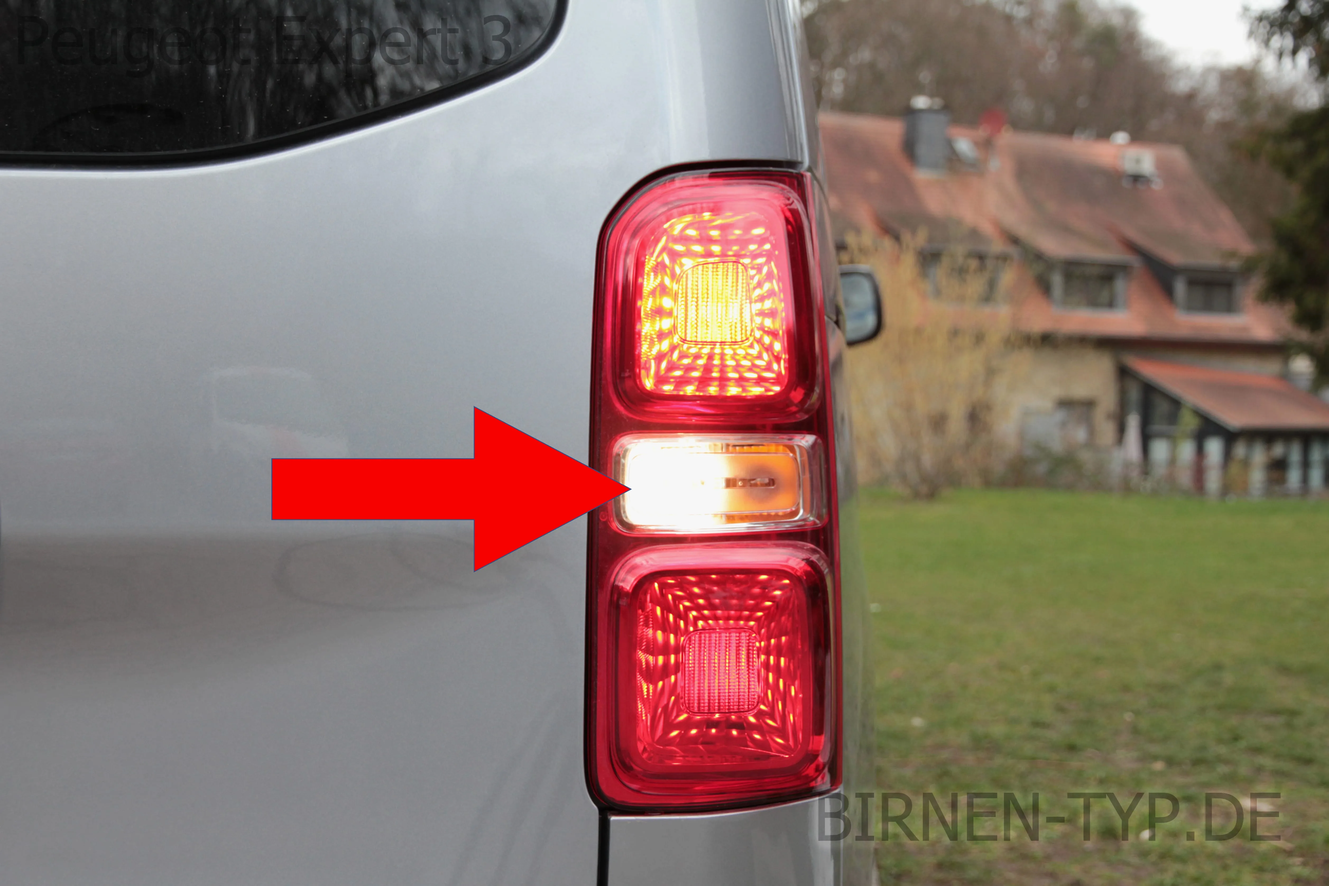 Rückfahrlicht des Peugeot Expert 3