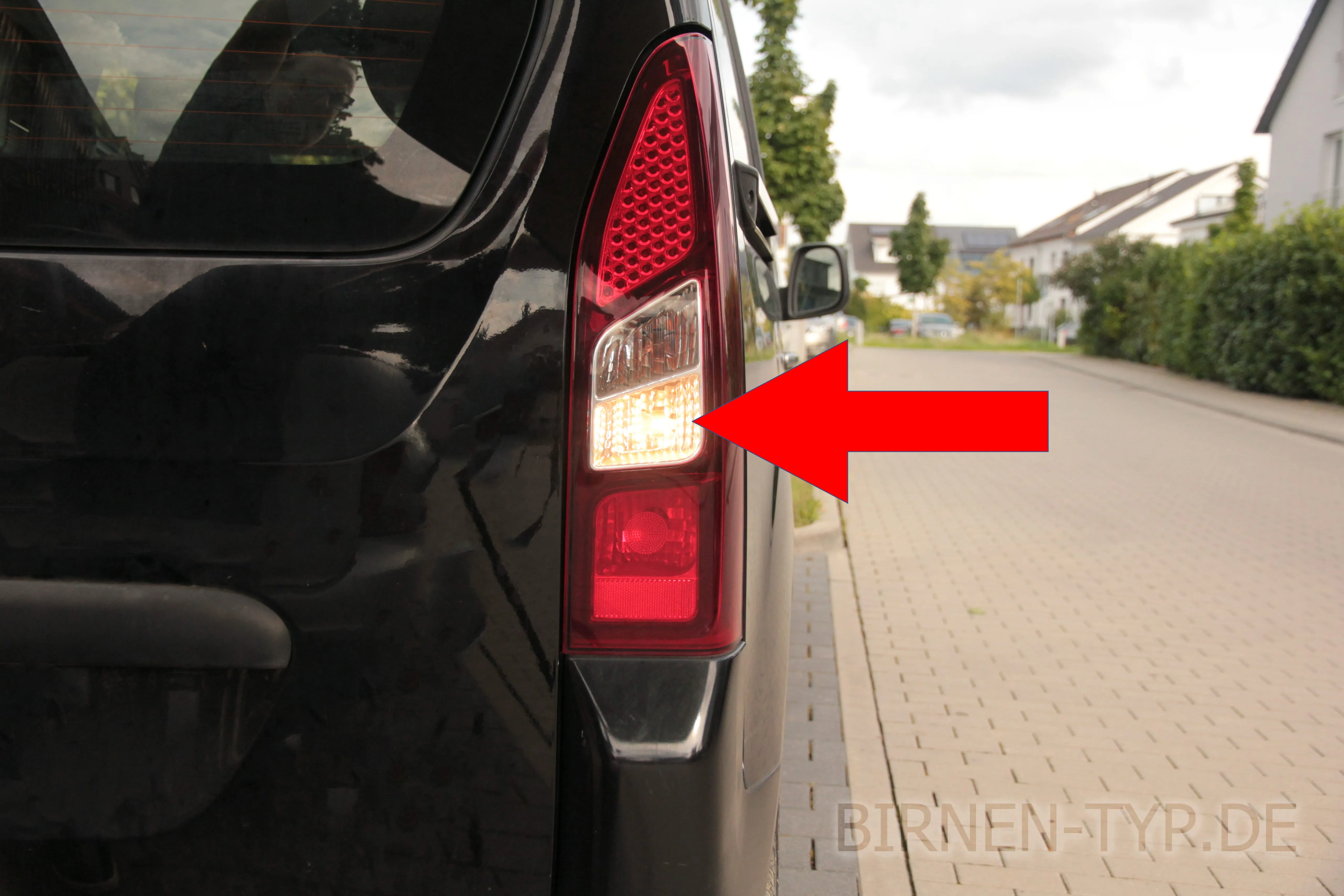Rückfahrlicht des Peugeot Partner Tepee