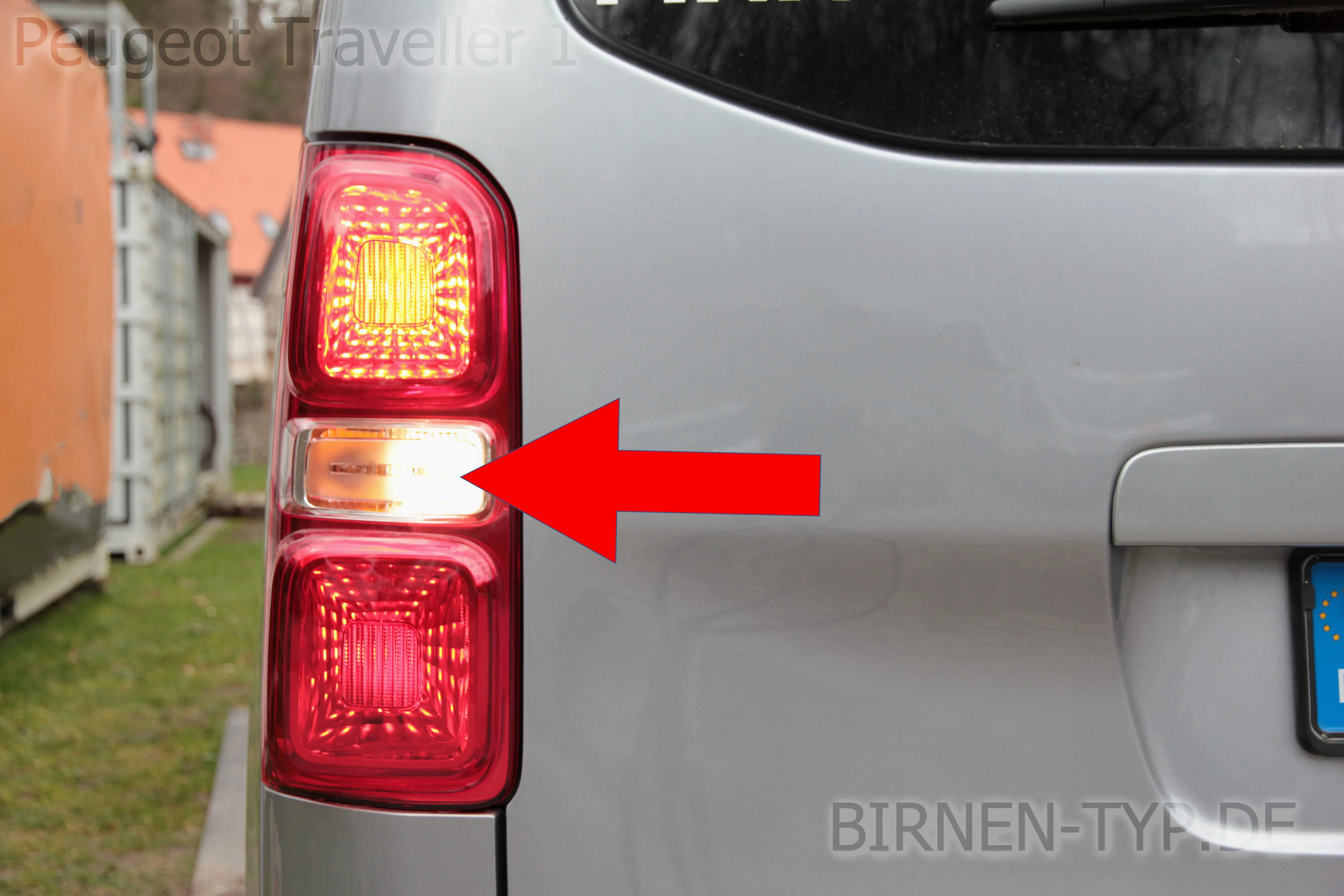Rückfahrlicht des Peugeot Traveller