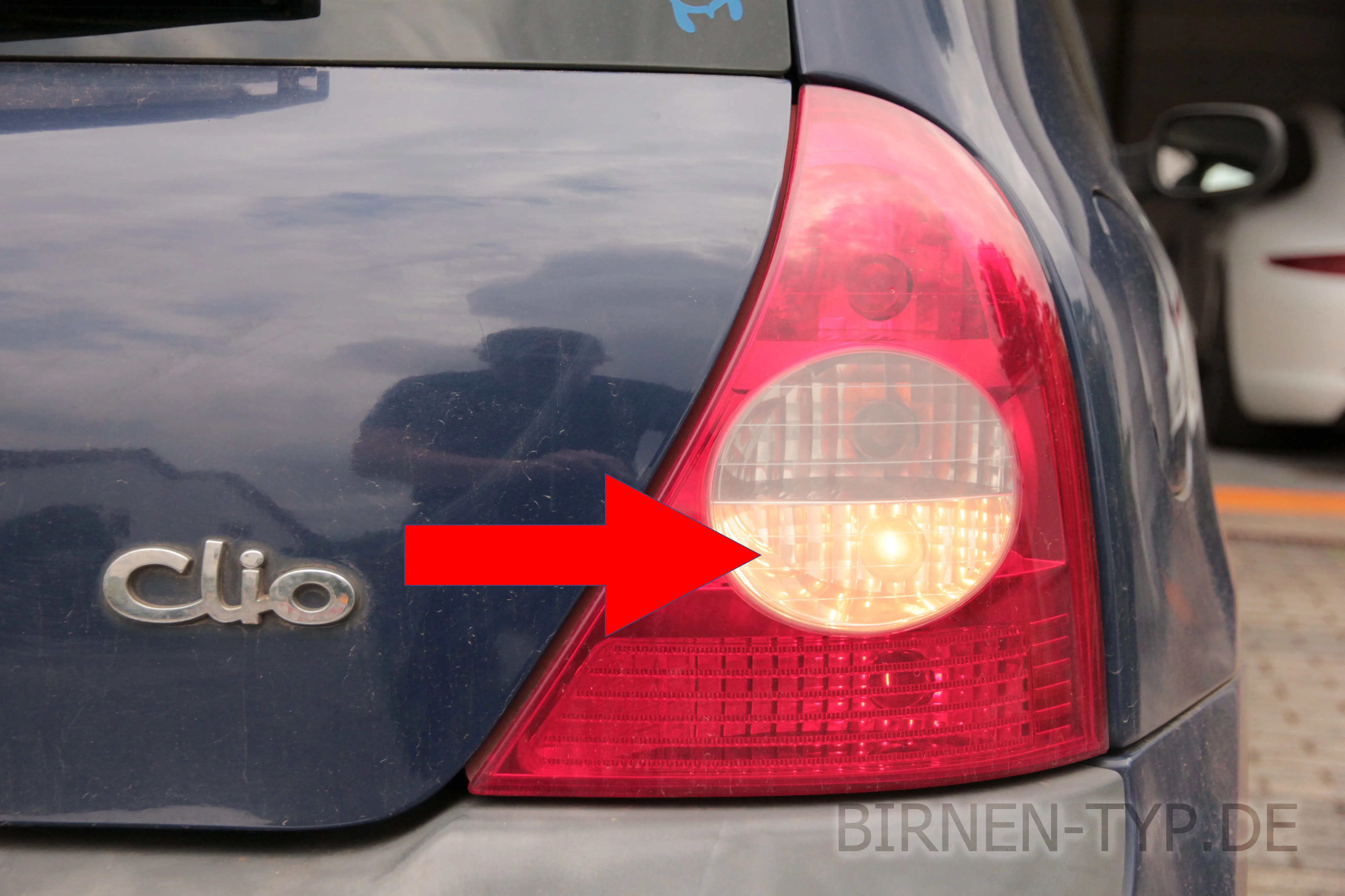 Rückfahrlicht des Renault Clio 2