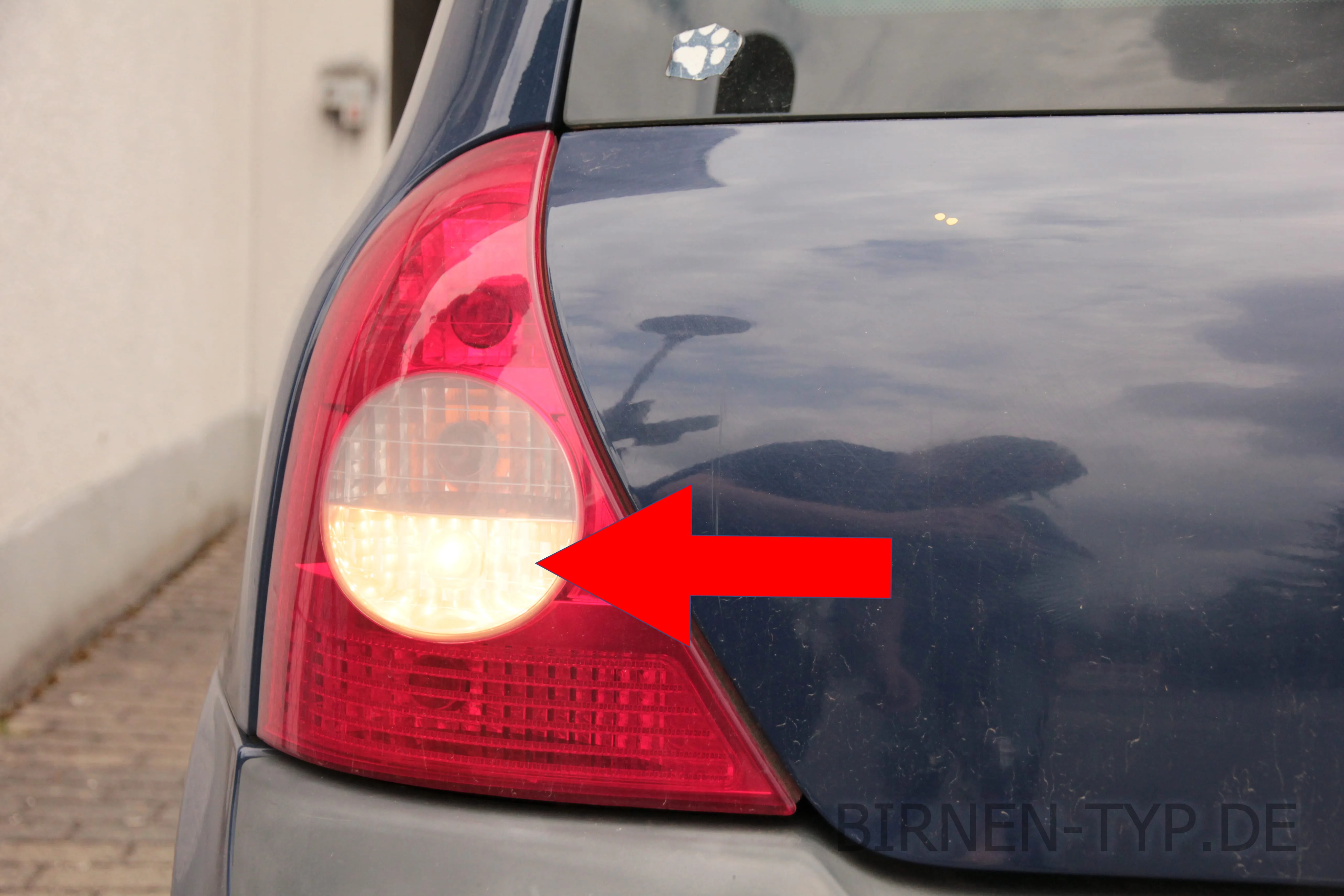 Rückfahrlicht des Renault Clio 2