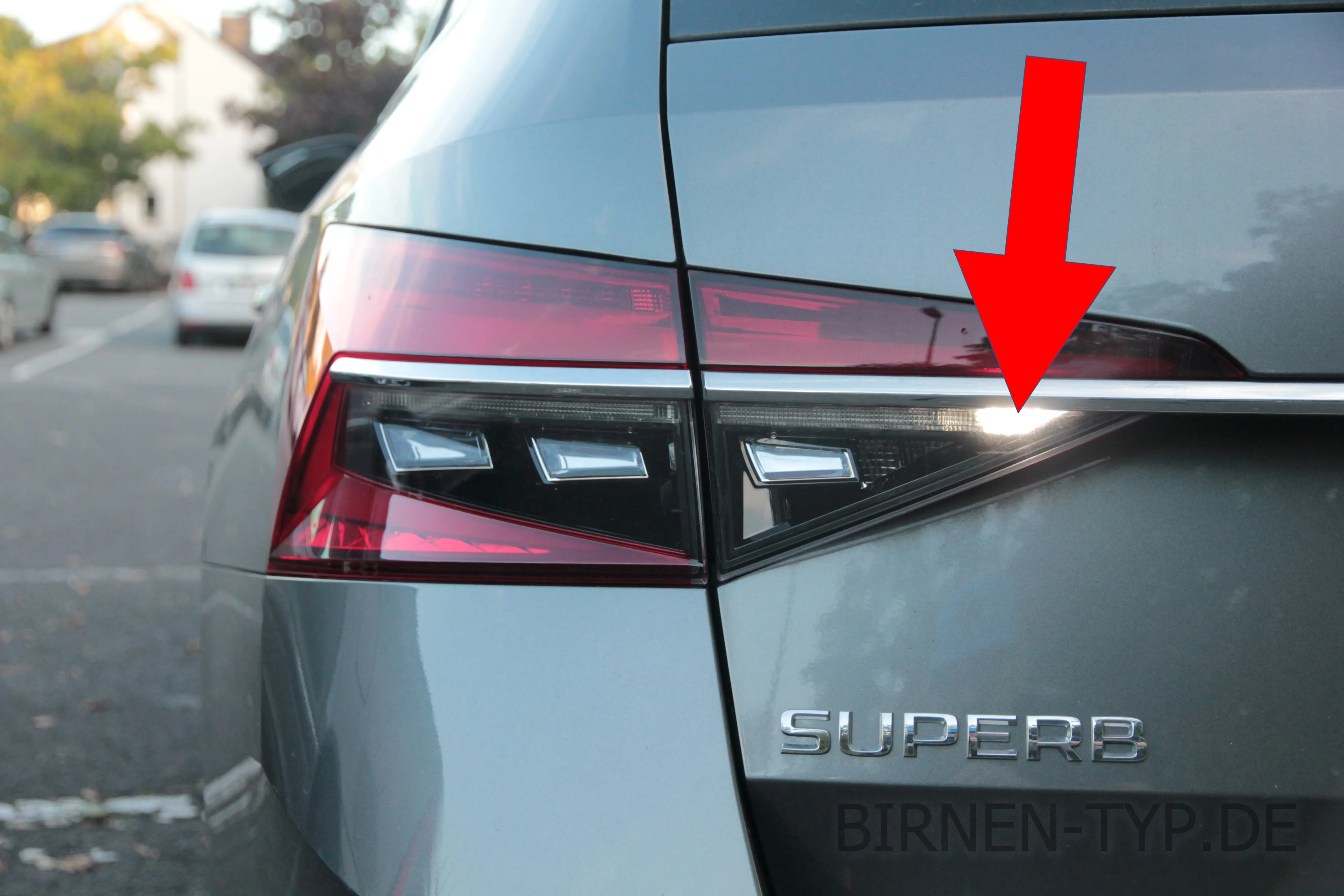 Rückfahrlicht des Škoda Superb
