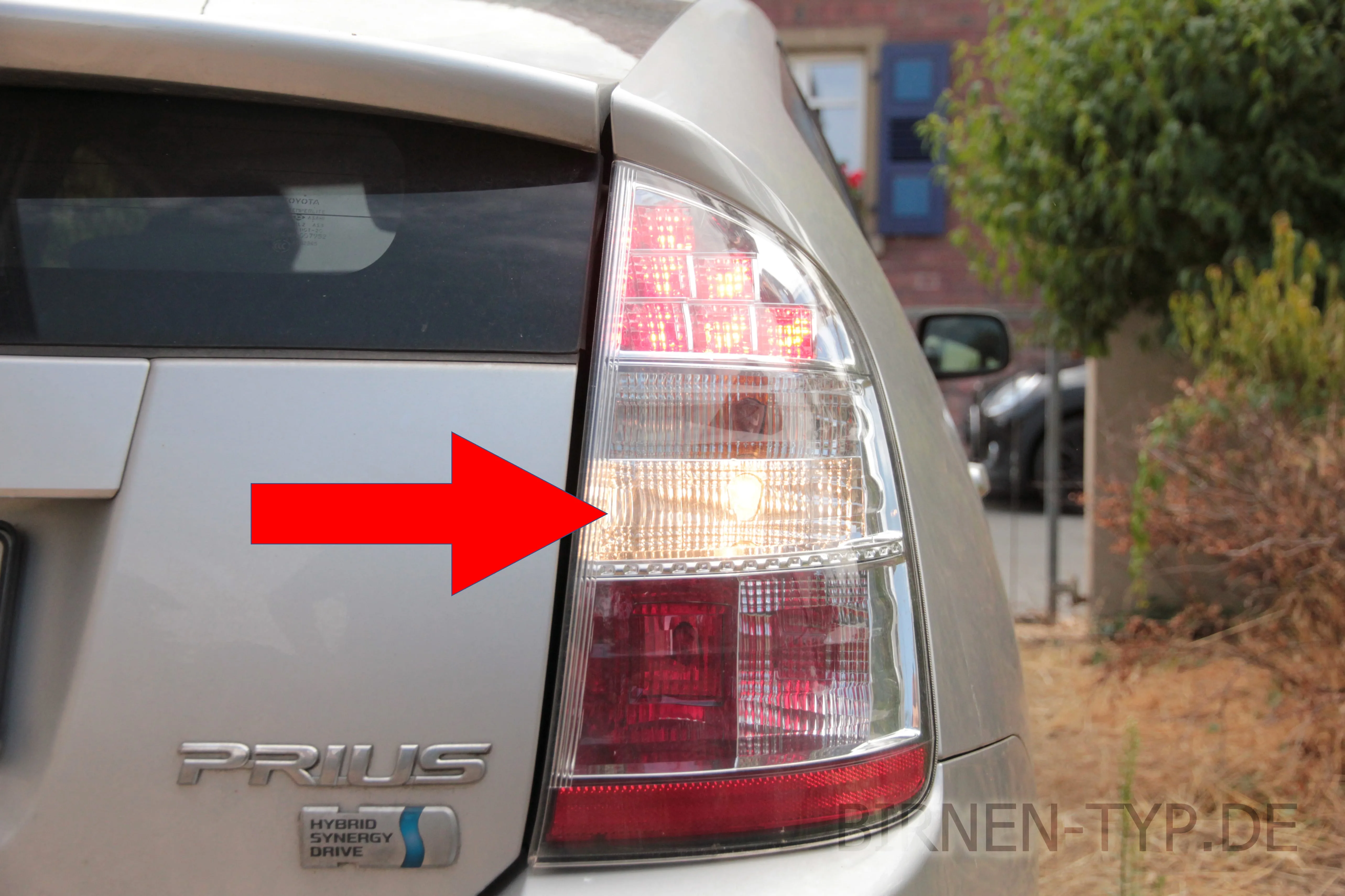 Rückfahrlicht des Toyota Prius