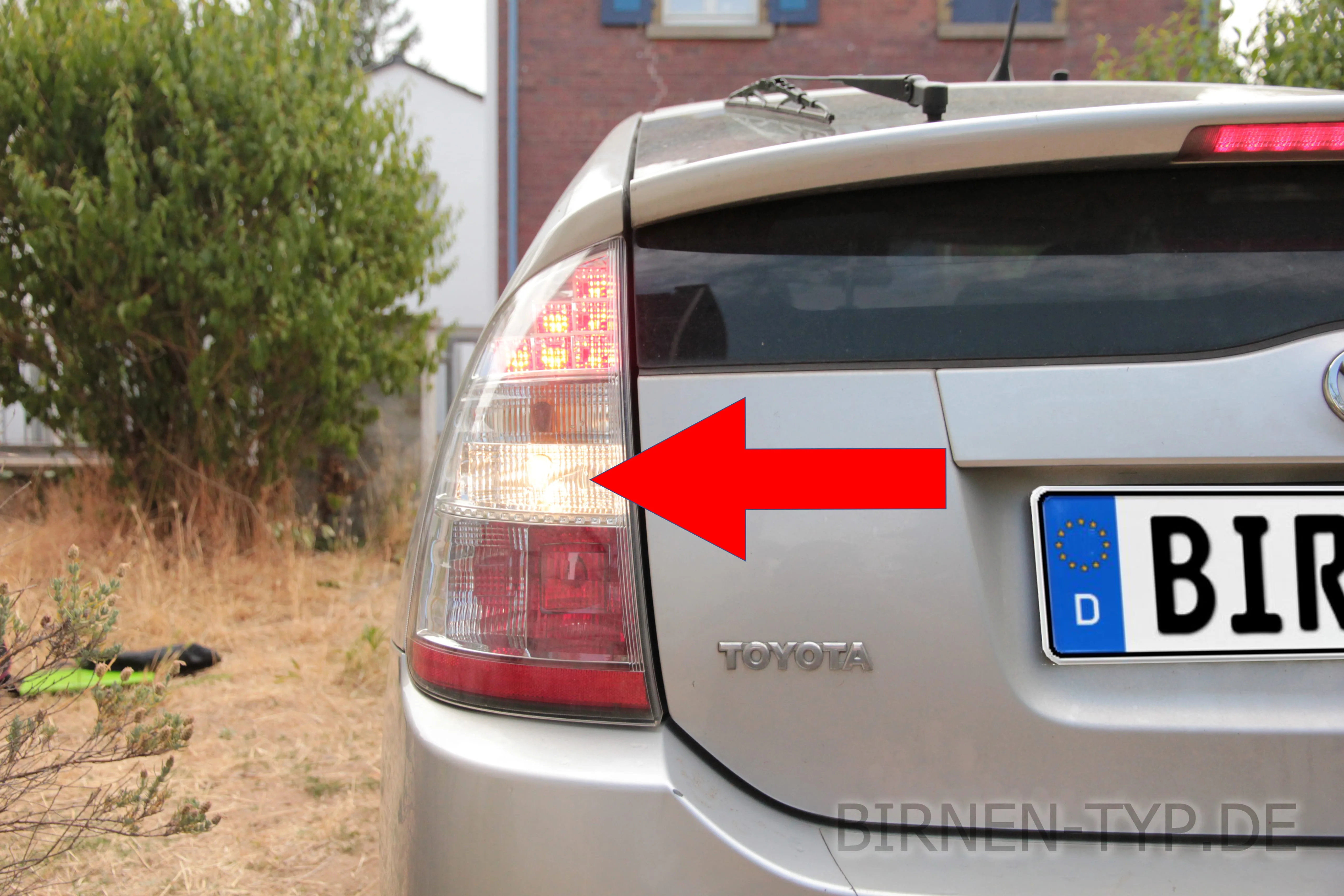 Rückfahrlicht des Toyota Prius