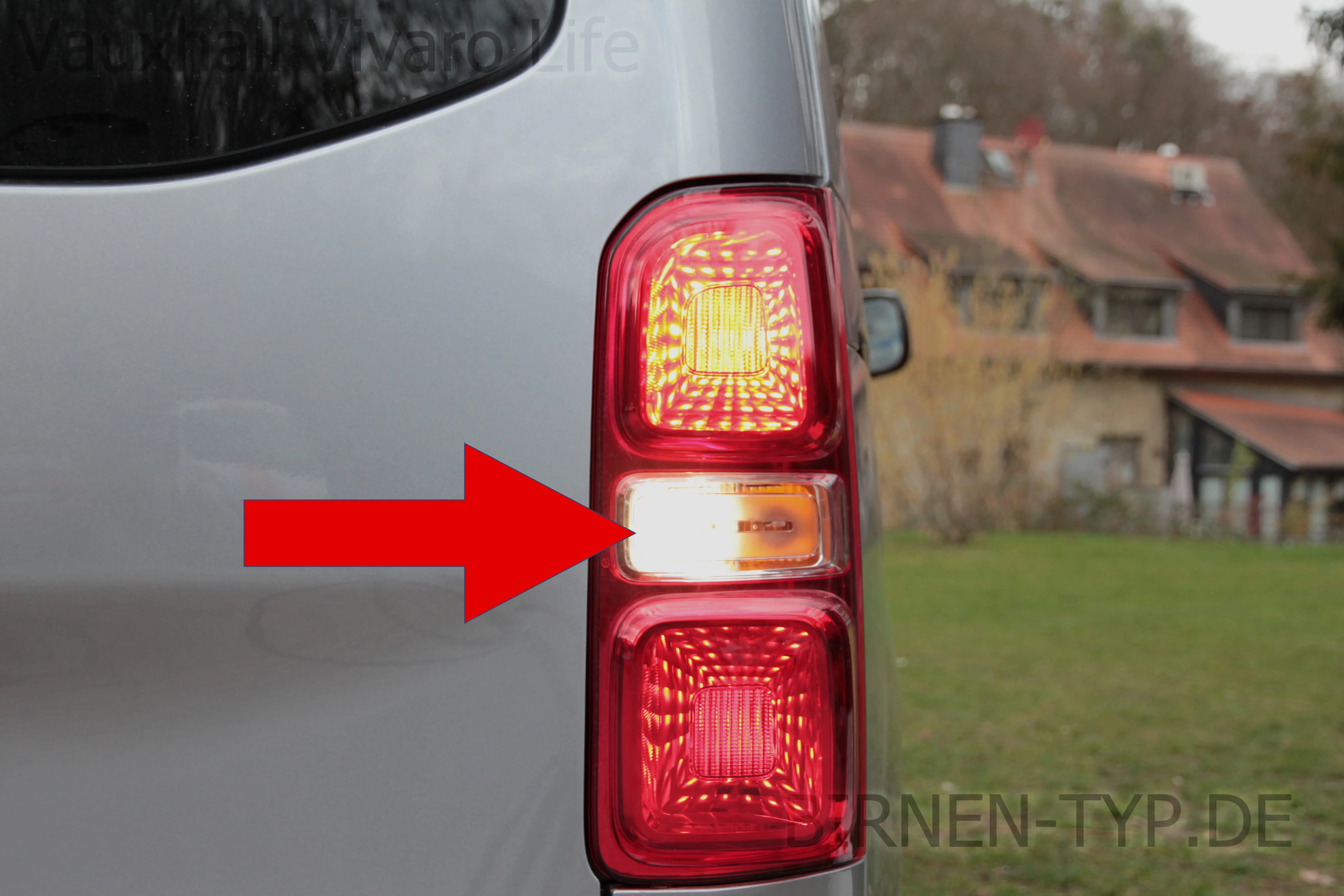 Rückfahrlicht des Vauxhall Vivaro Life