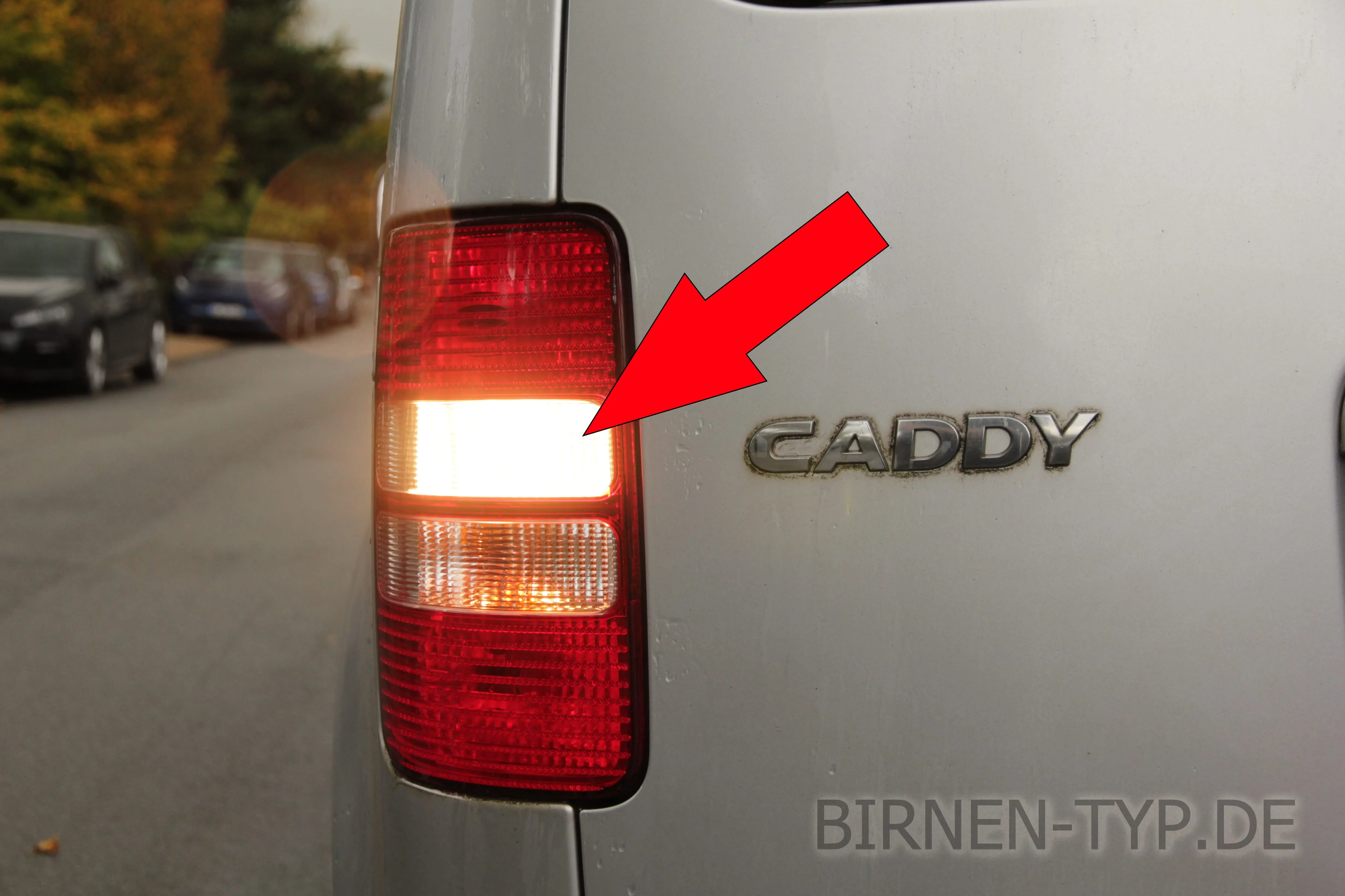 Rückfahrlicht des VW Caddy 3