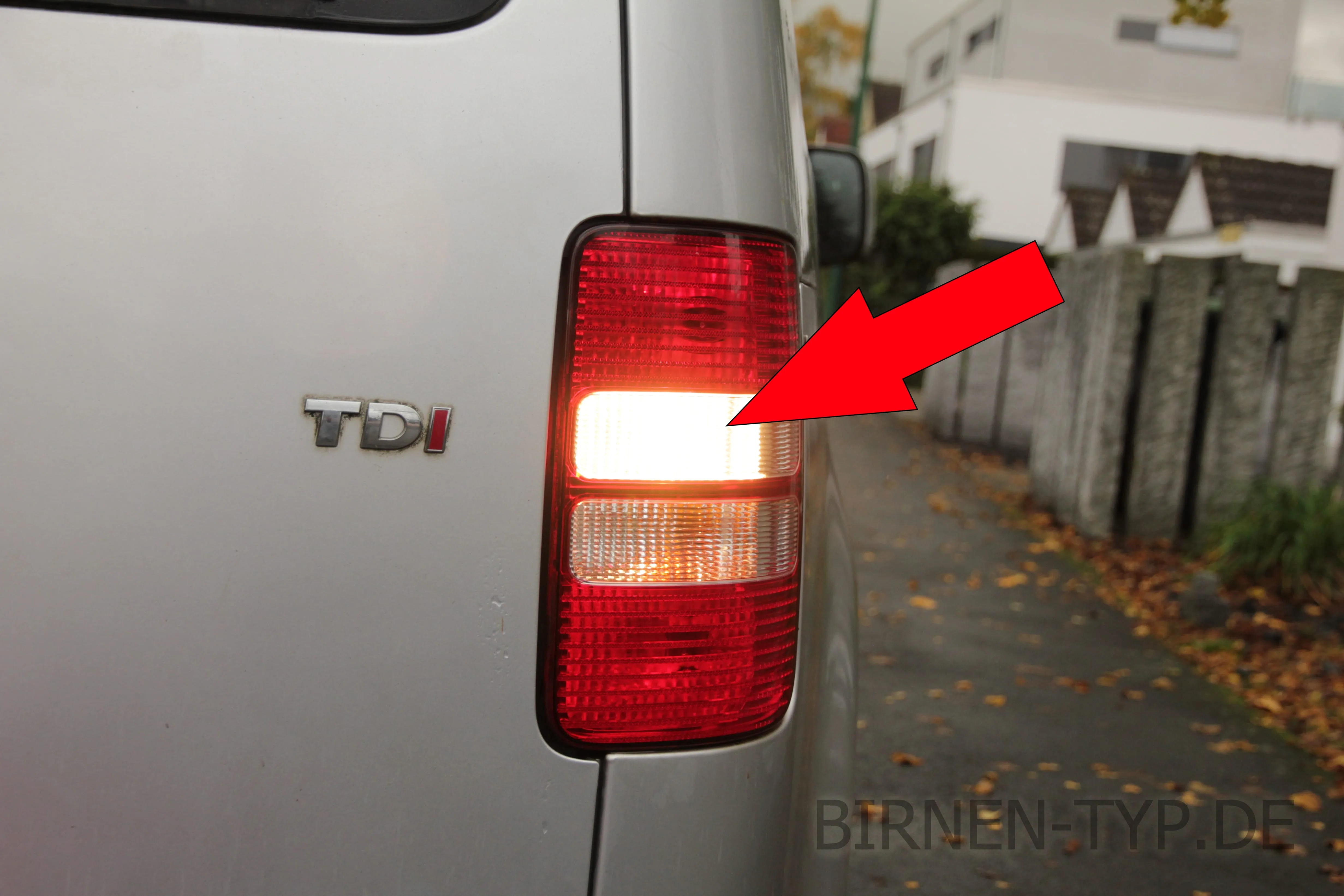 Rückfahrlicht des VW Caddy 3