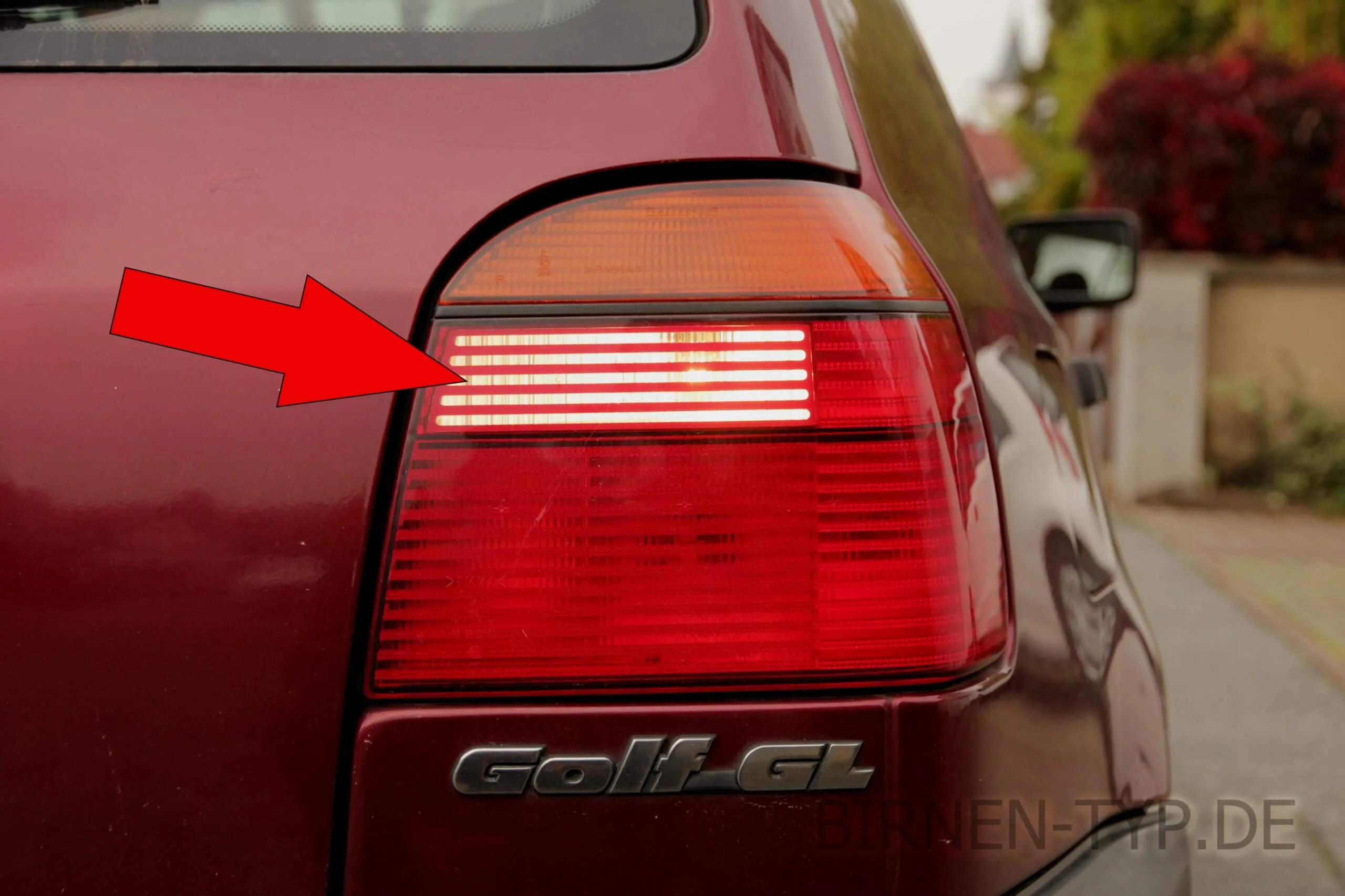 Rückfahrlicht des VW Golf 3