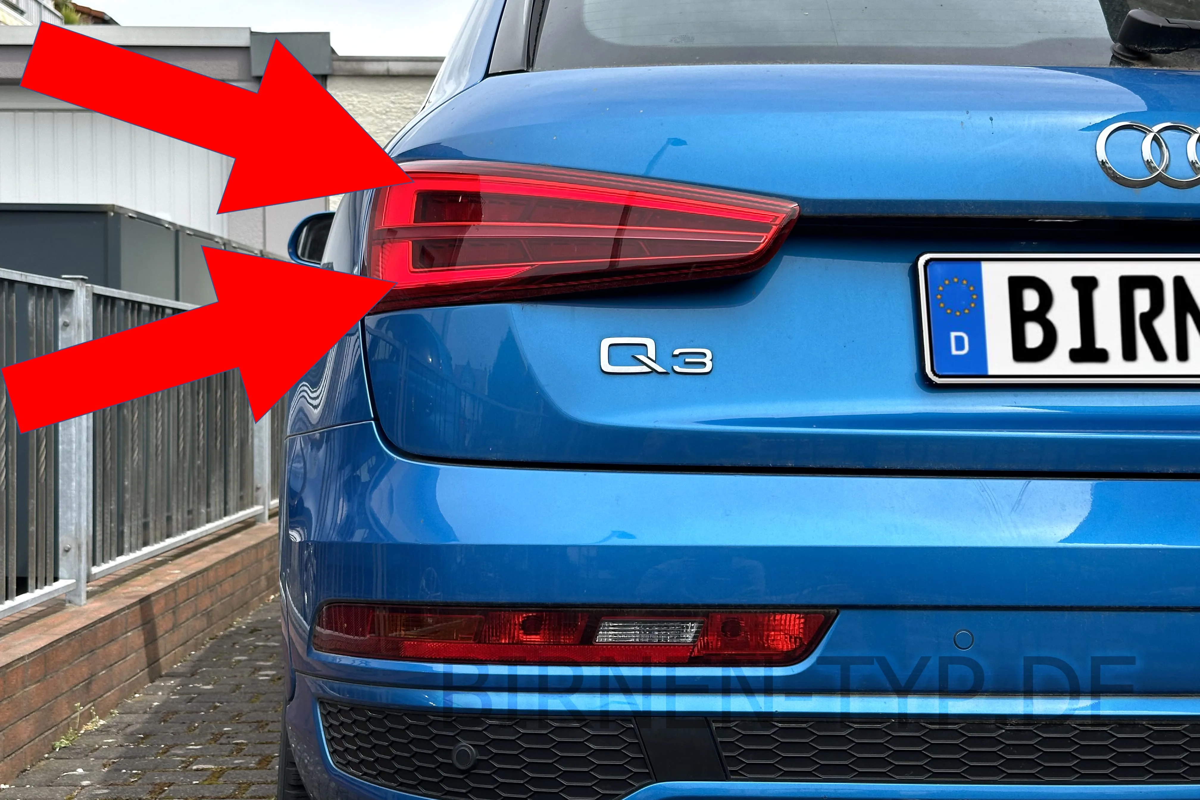 Schlusslicht des Audi Q3 1. Gen