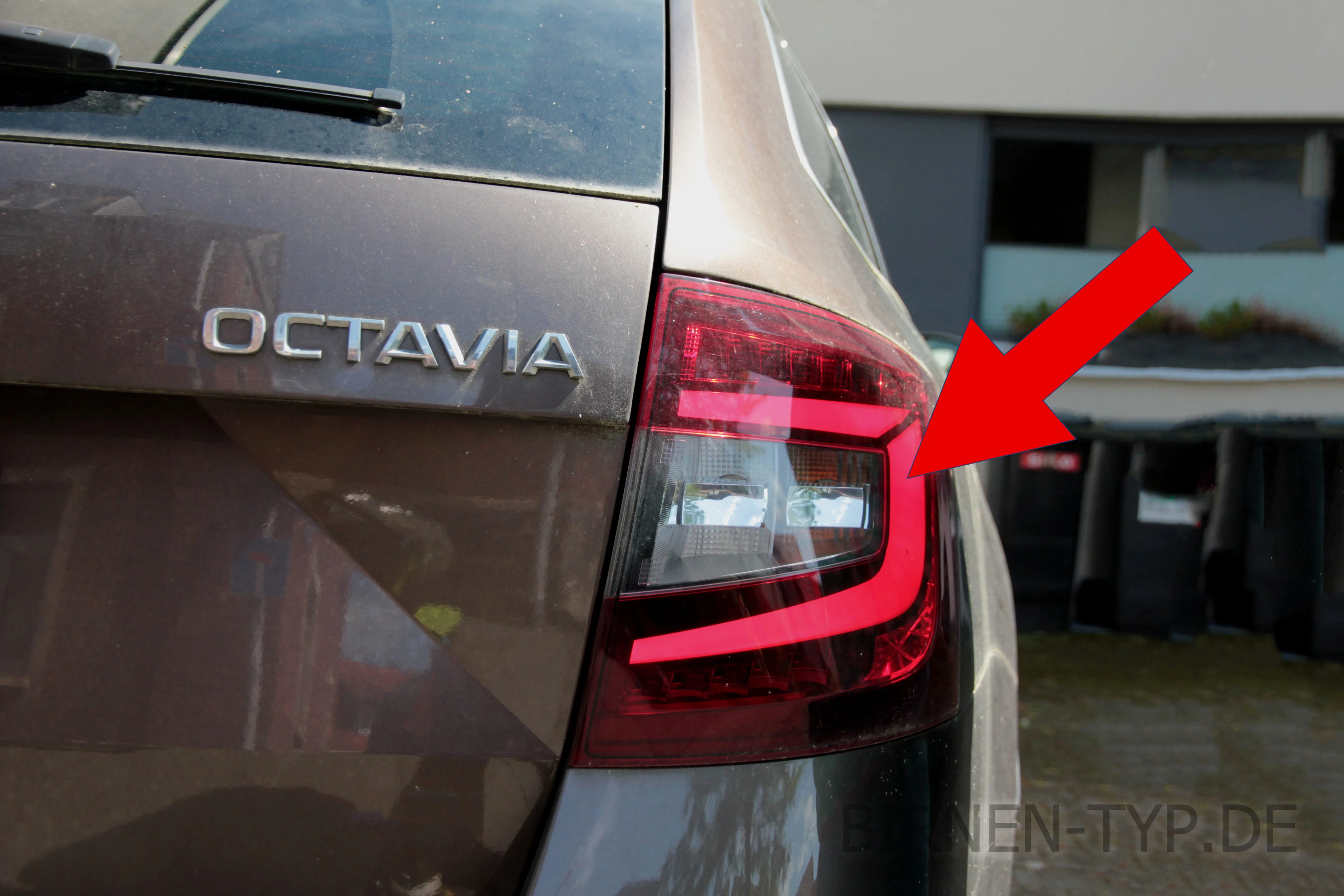 Schlusslicht des Škoda Octavia