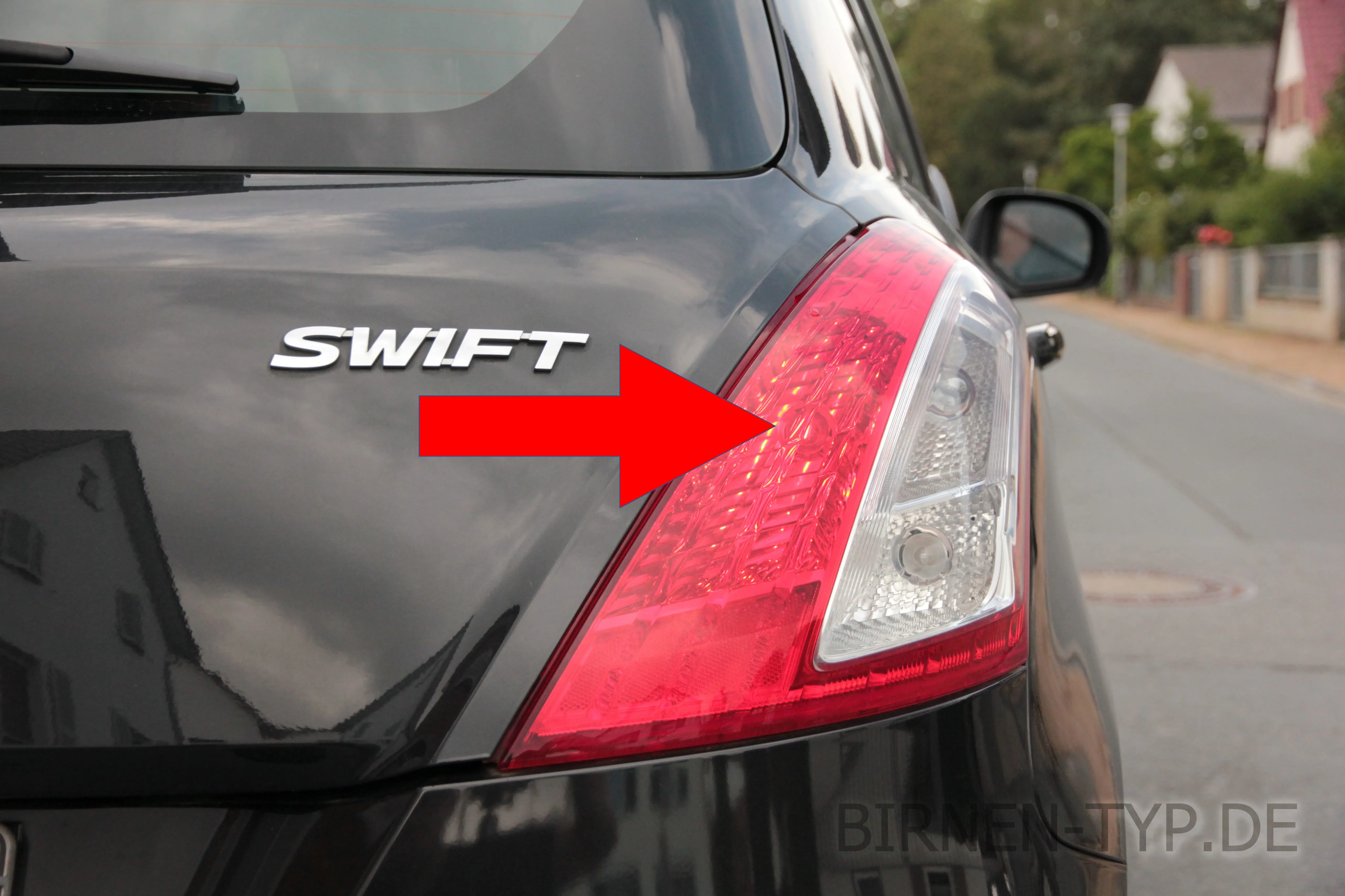 Schlusslicht des Suzuki Swift