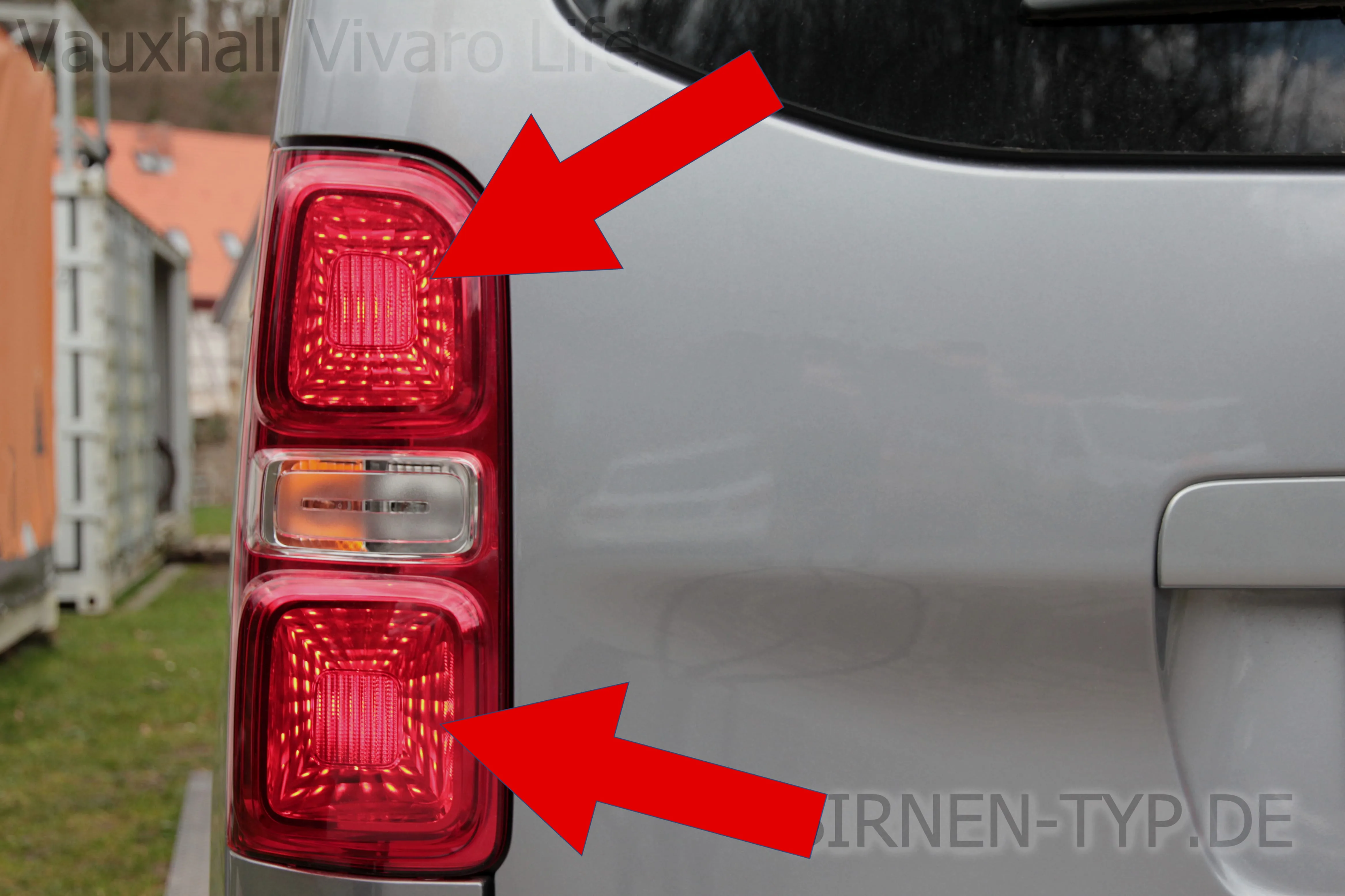 Schlusslicht des Vauxhall Vivaro Life