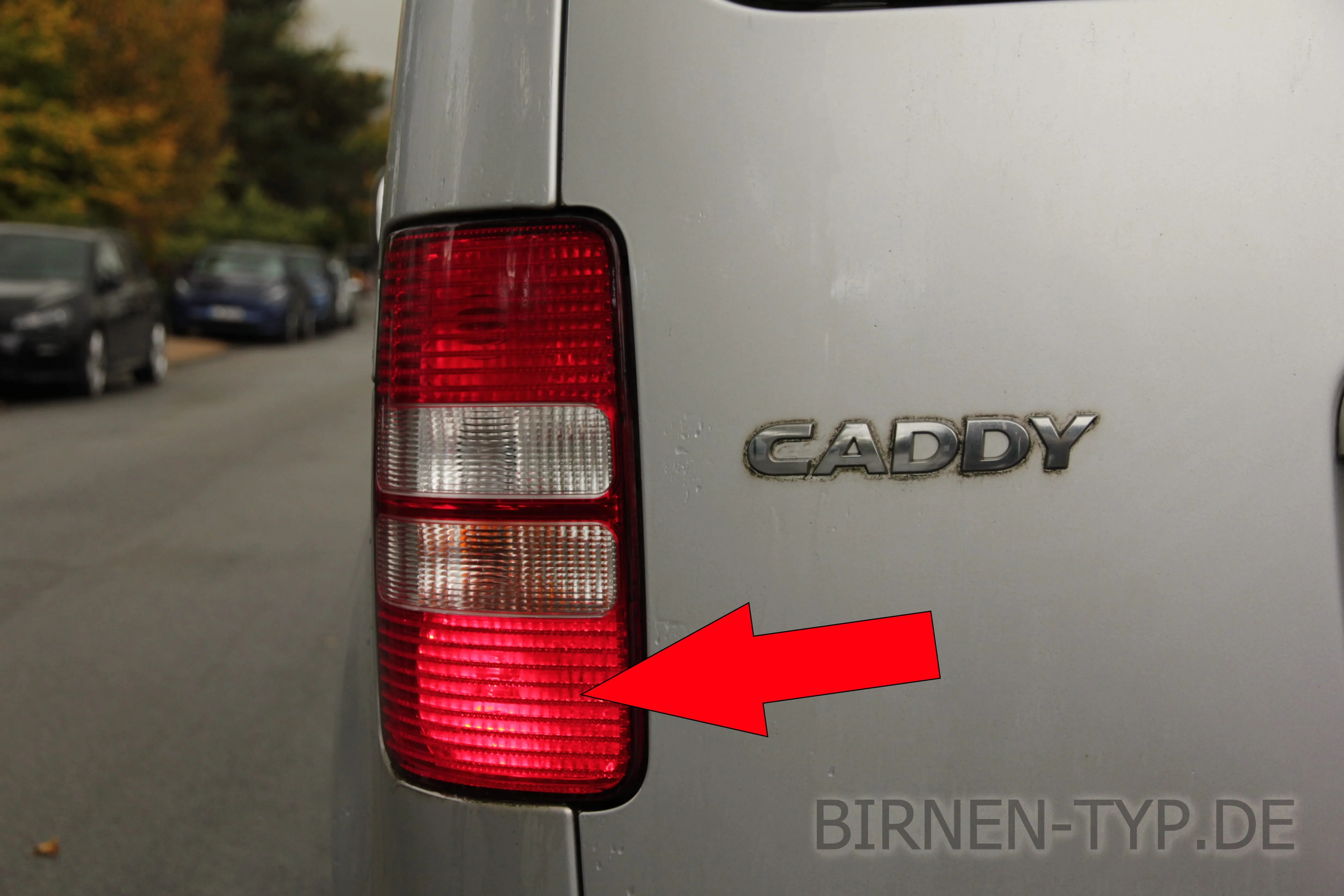 Schlusslicht des VW Caddy 3