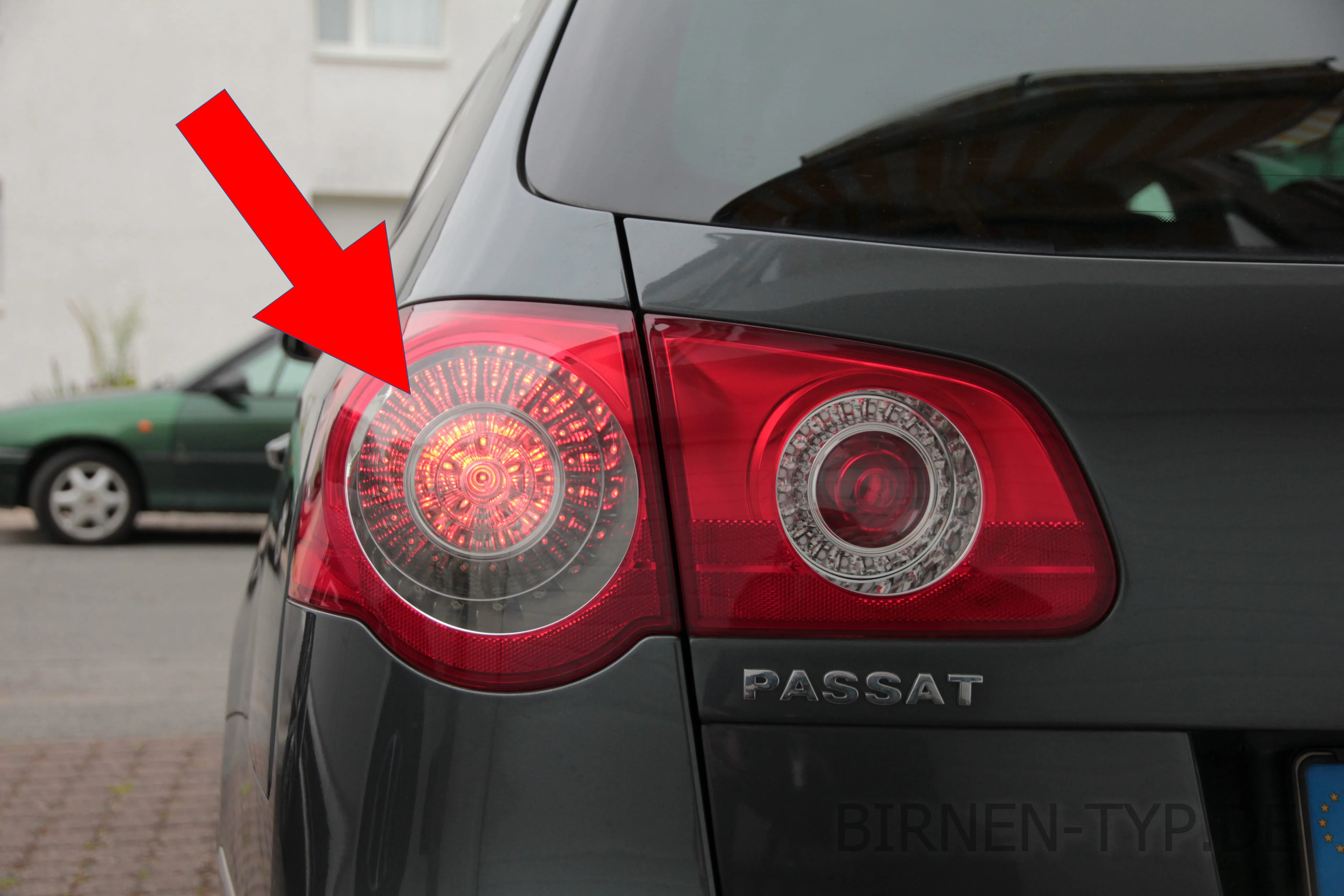 Schlusslicht des VW Passat B6