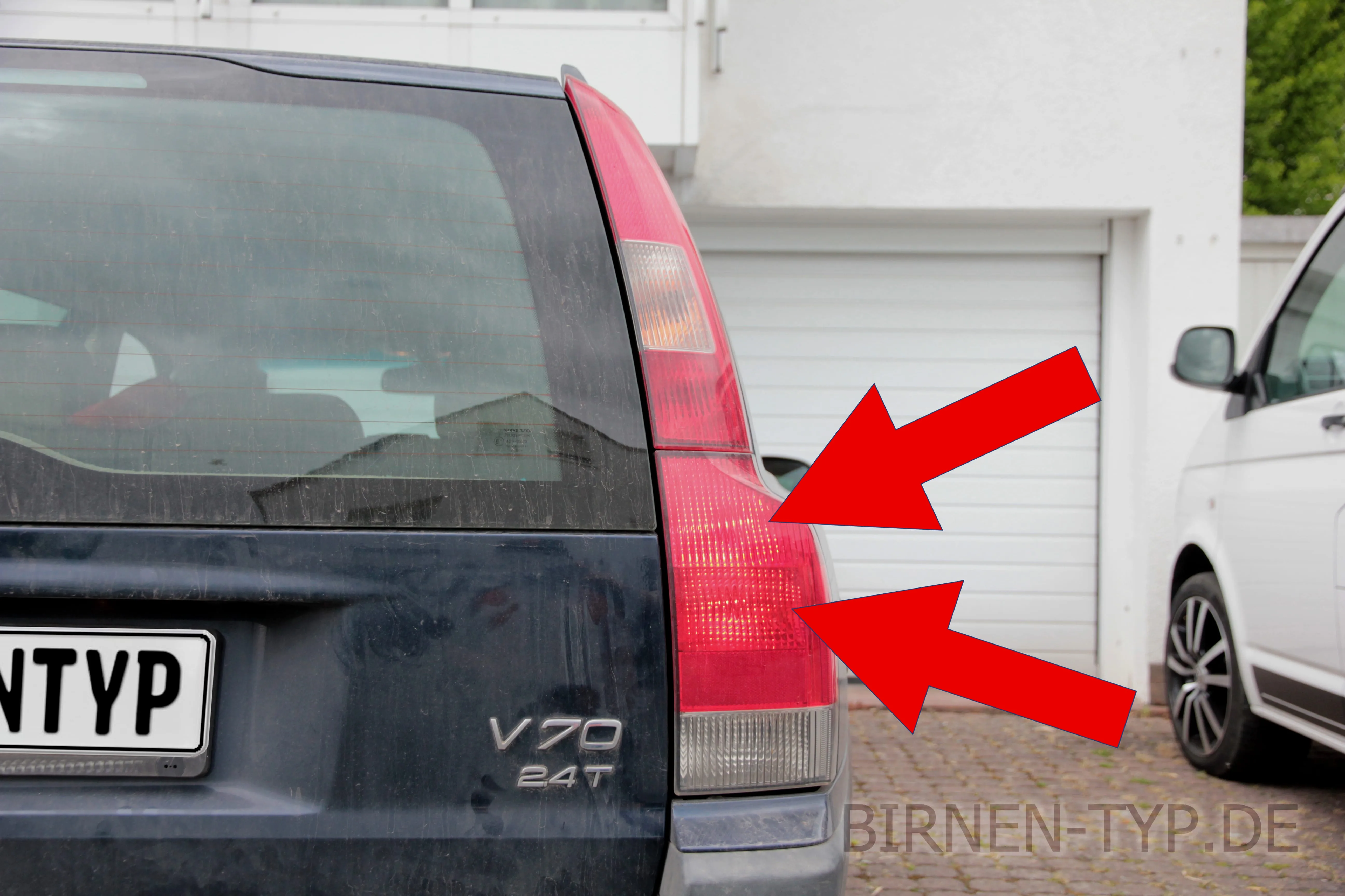 Schlusslicht des Volvo V70