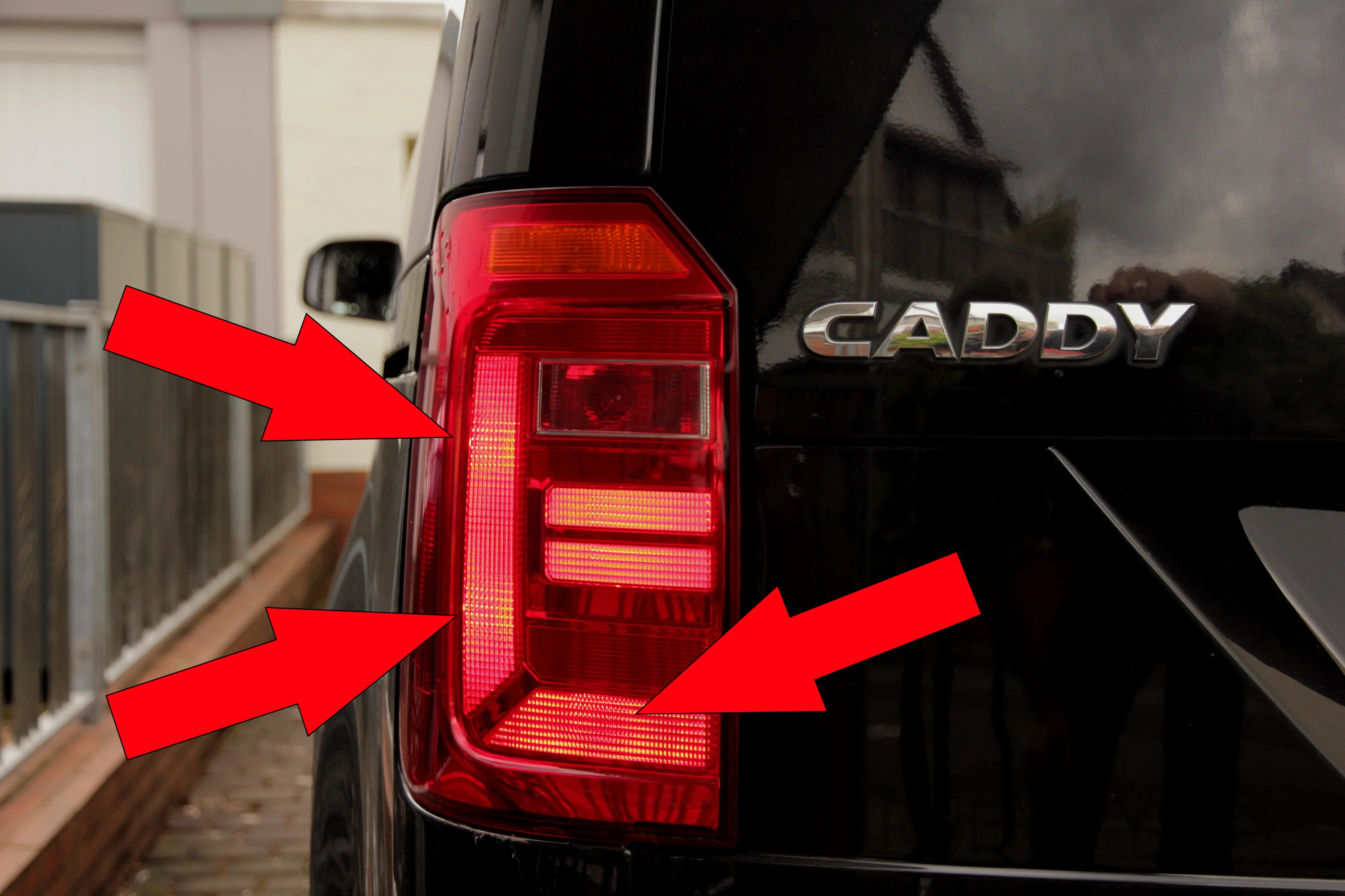 Schlusslicht des VW Caddy 4