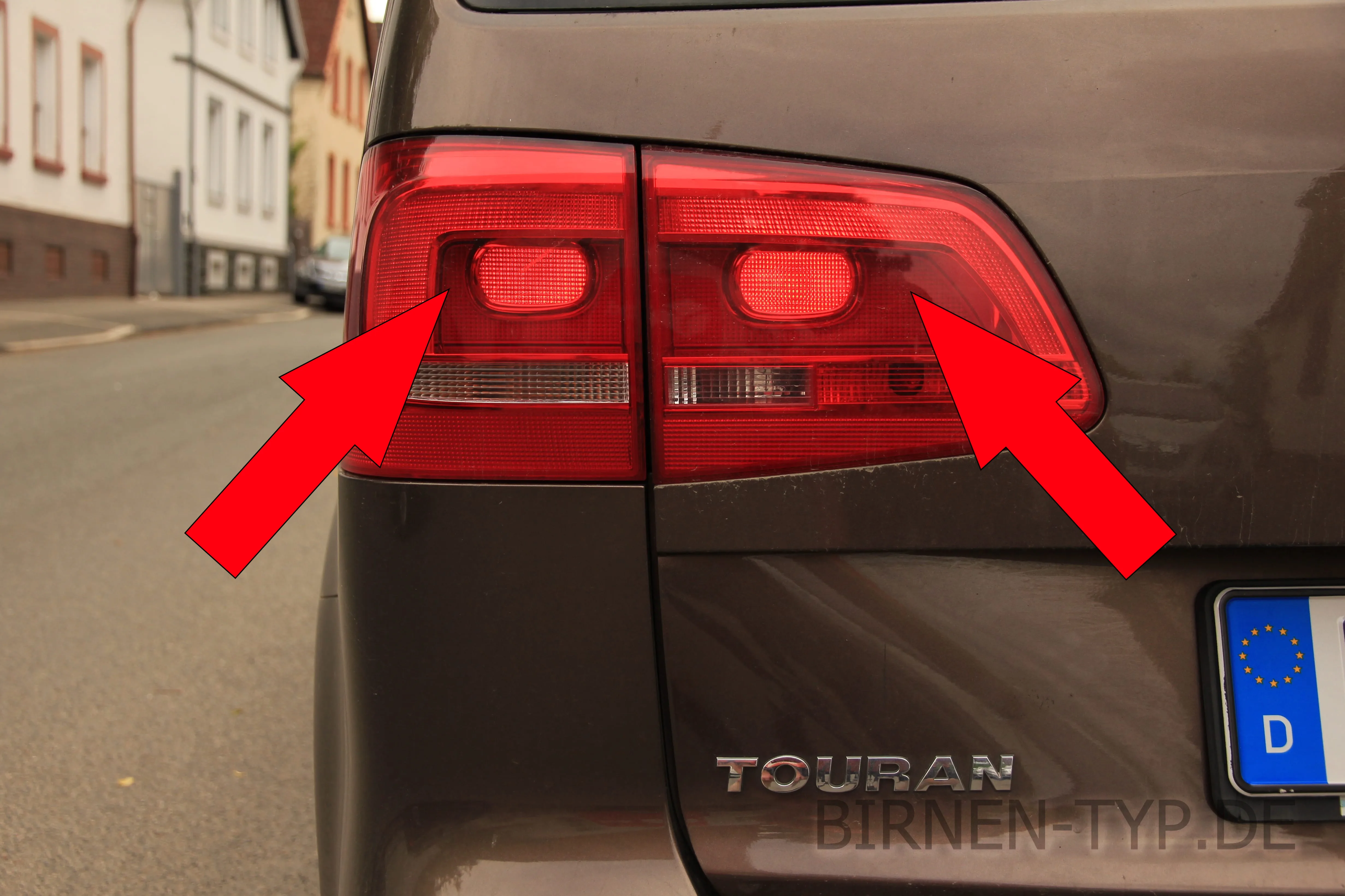 Schlusslicht des VW Touran 1