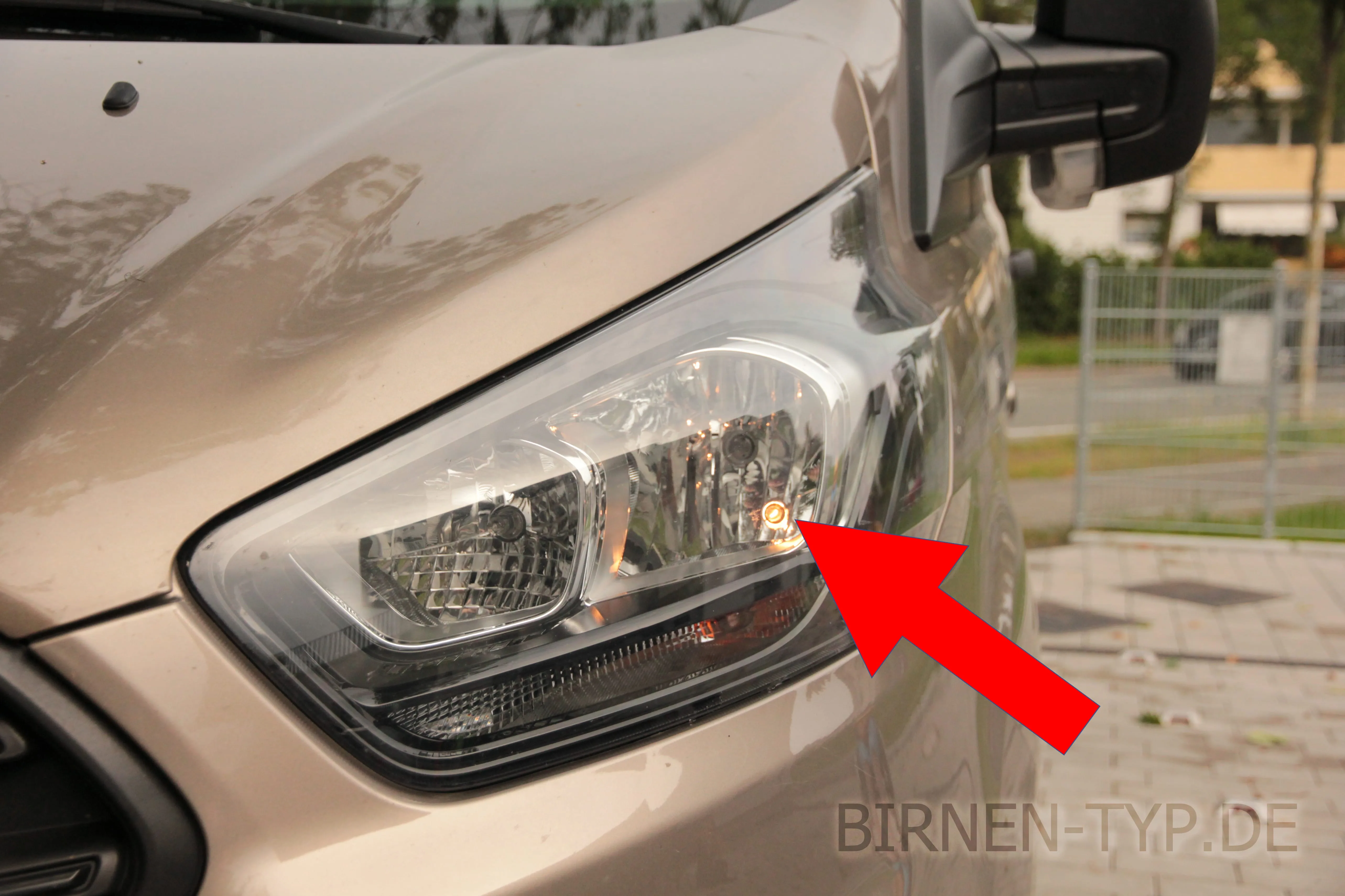Standlicht des Ford Transit Custom