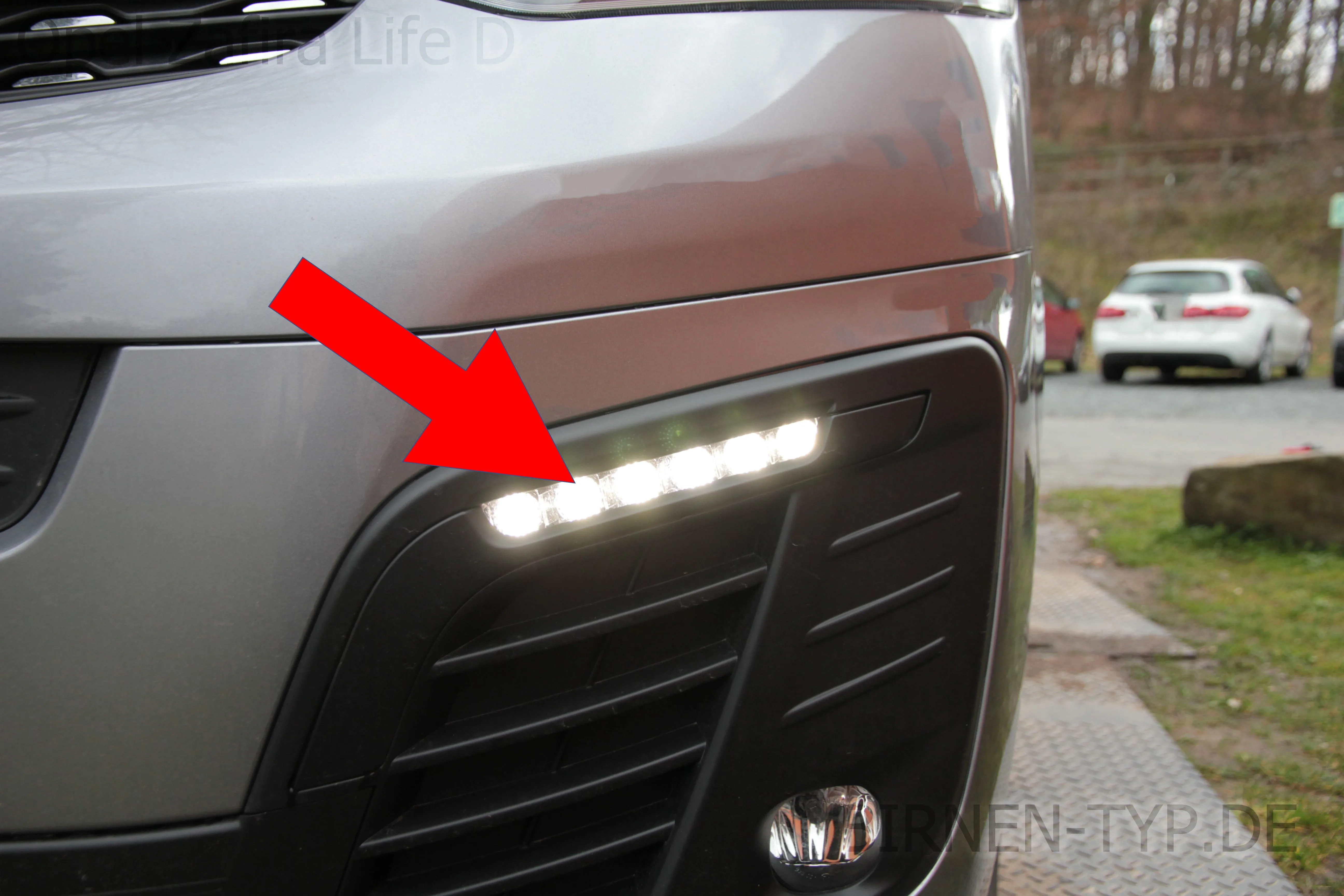 Standlicht des Vauxhall Vivaro Life