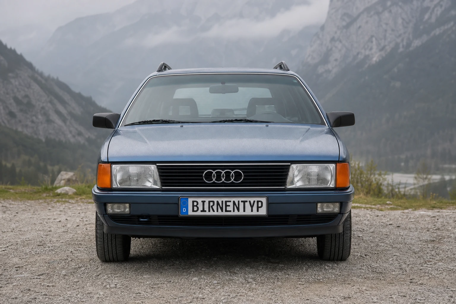 Frontansicht des Audi 100 3 (Avant / Kombi) (mit KI erzeugt)