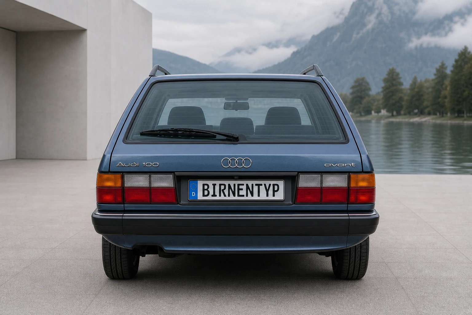 Heck-Ansicht des Audi 100 3 (Avant / Kombi) (mit KI erzeugt)
