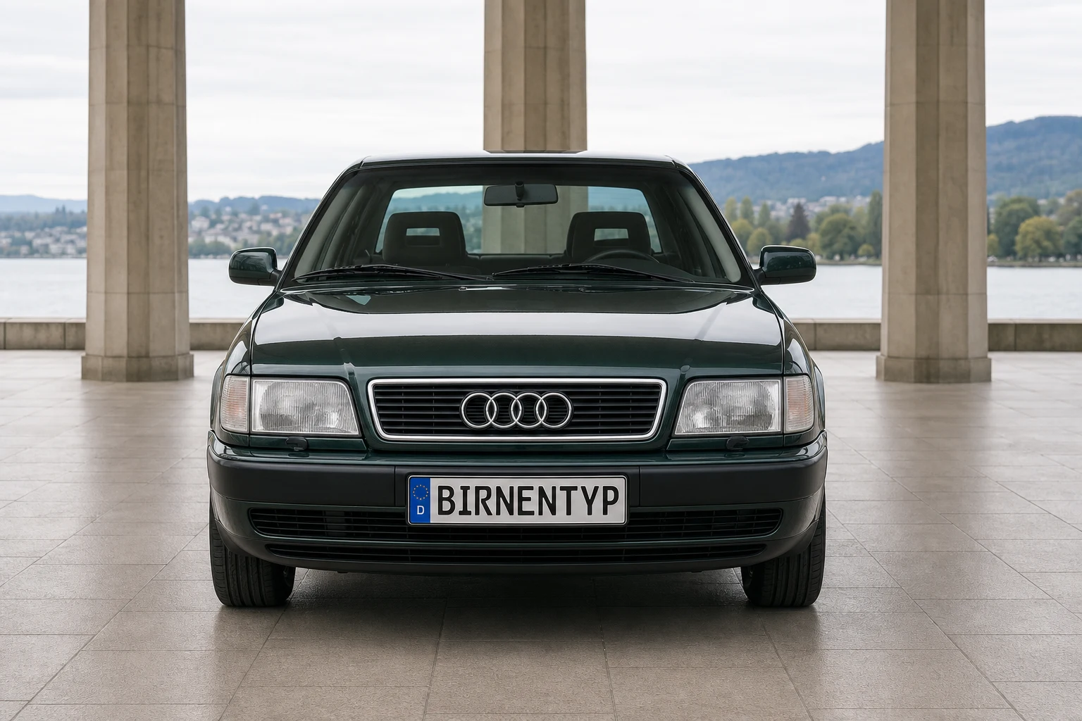 Frontansicht des Audi 100 4 (mit KI erzeugt)