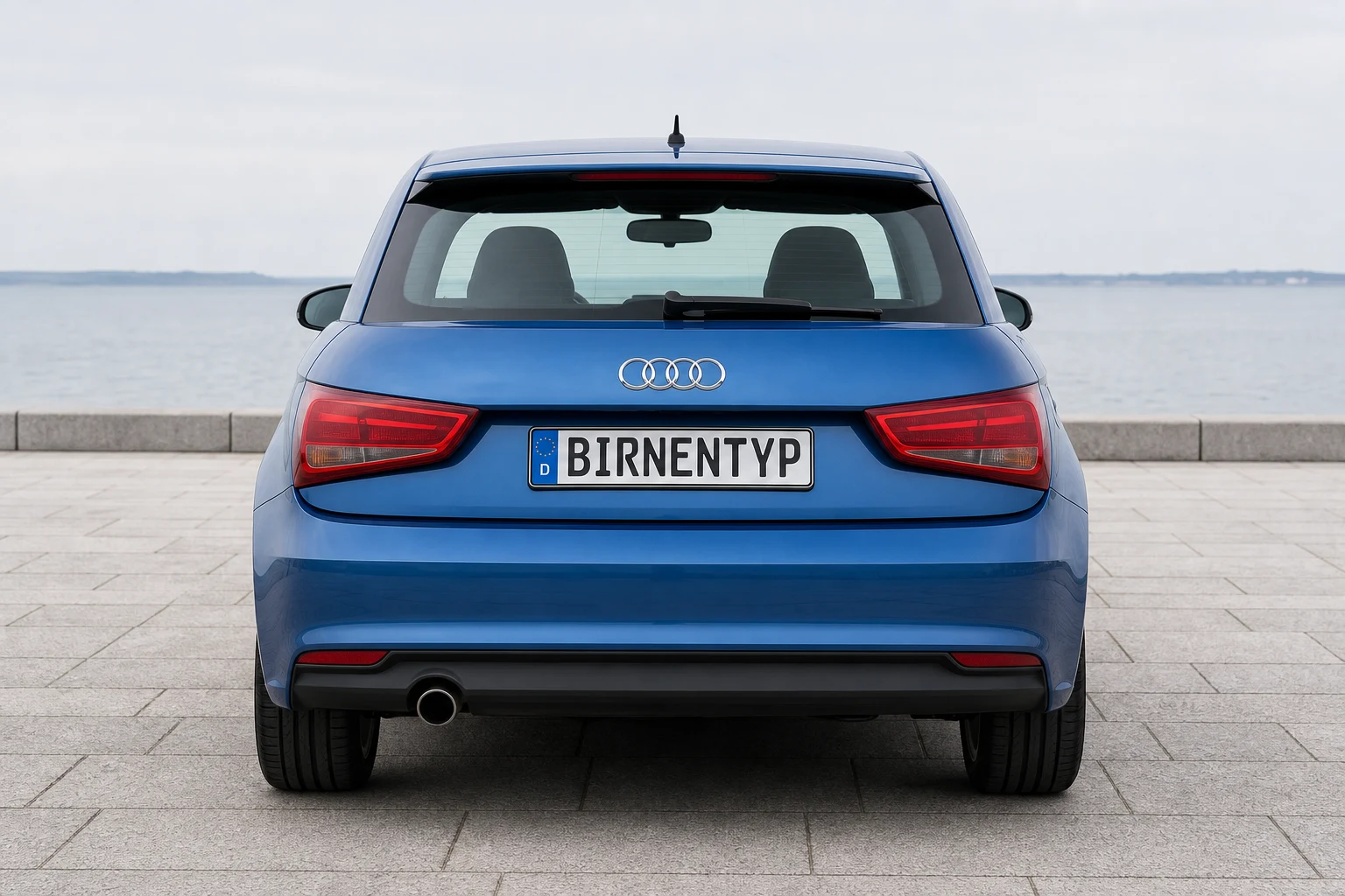 Heck-Ansicht des Audi A1 1 (mit KI erzeugt)